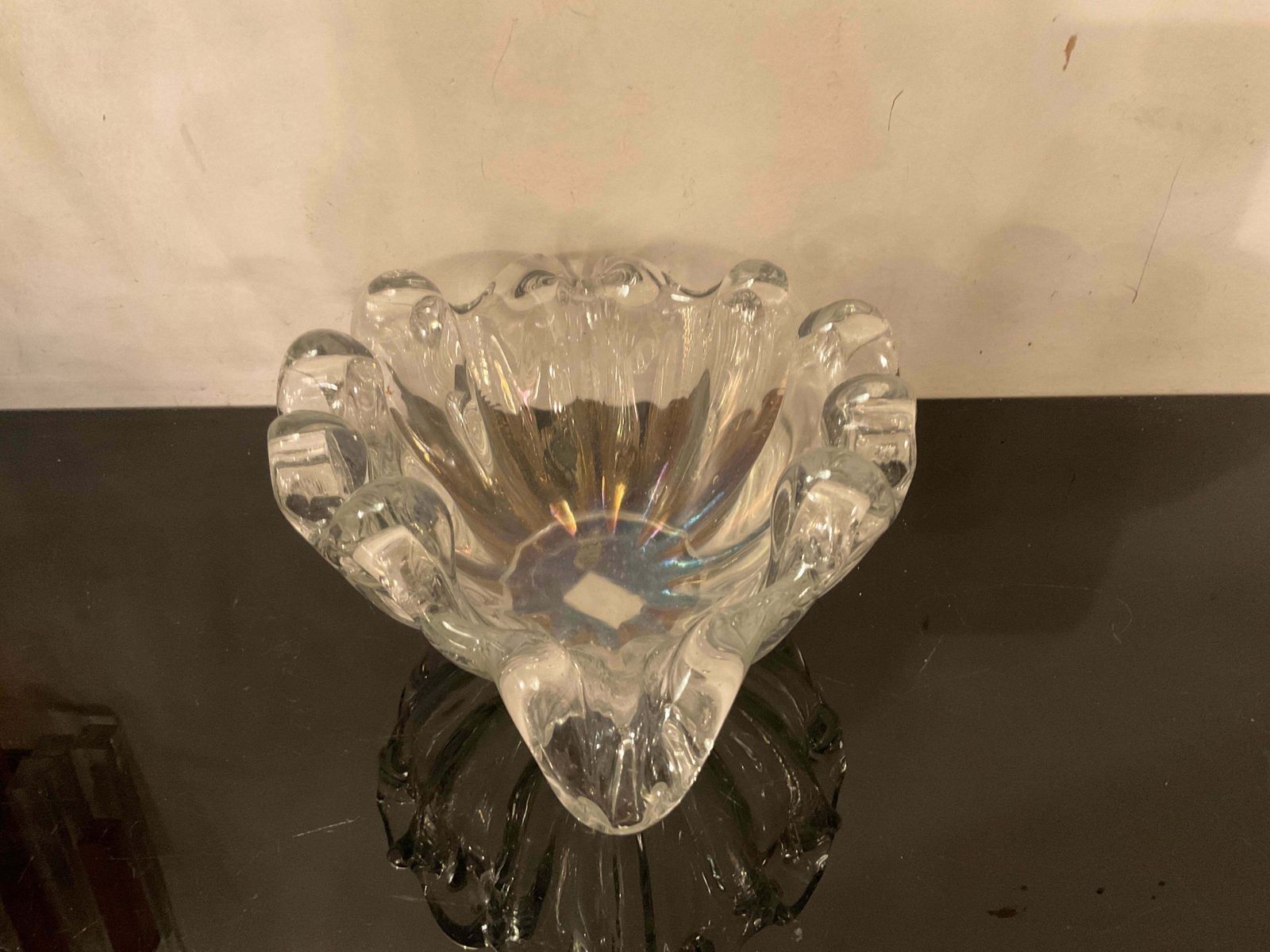 Barovier And Toso Centerpiece/ Empty Pockets Iridescent Murano Glass 1940 Italy photo buy