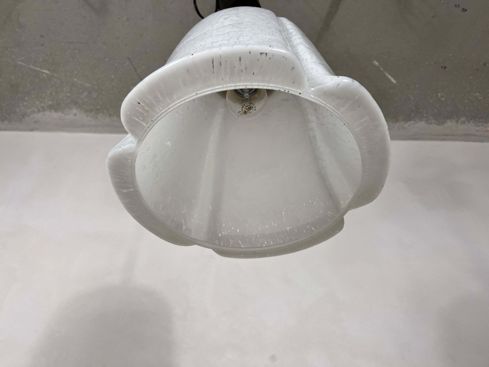 Midcentury Glass Pendant Lamp By Glashütte Limburg, 1960s photo Lighting