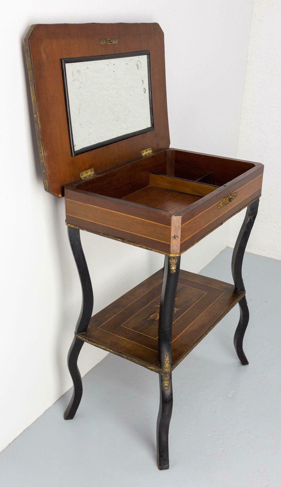 photo furniture Antique French Oak Wall Mounted Console Art Deco Circa 1940