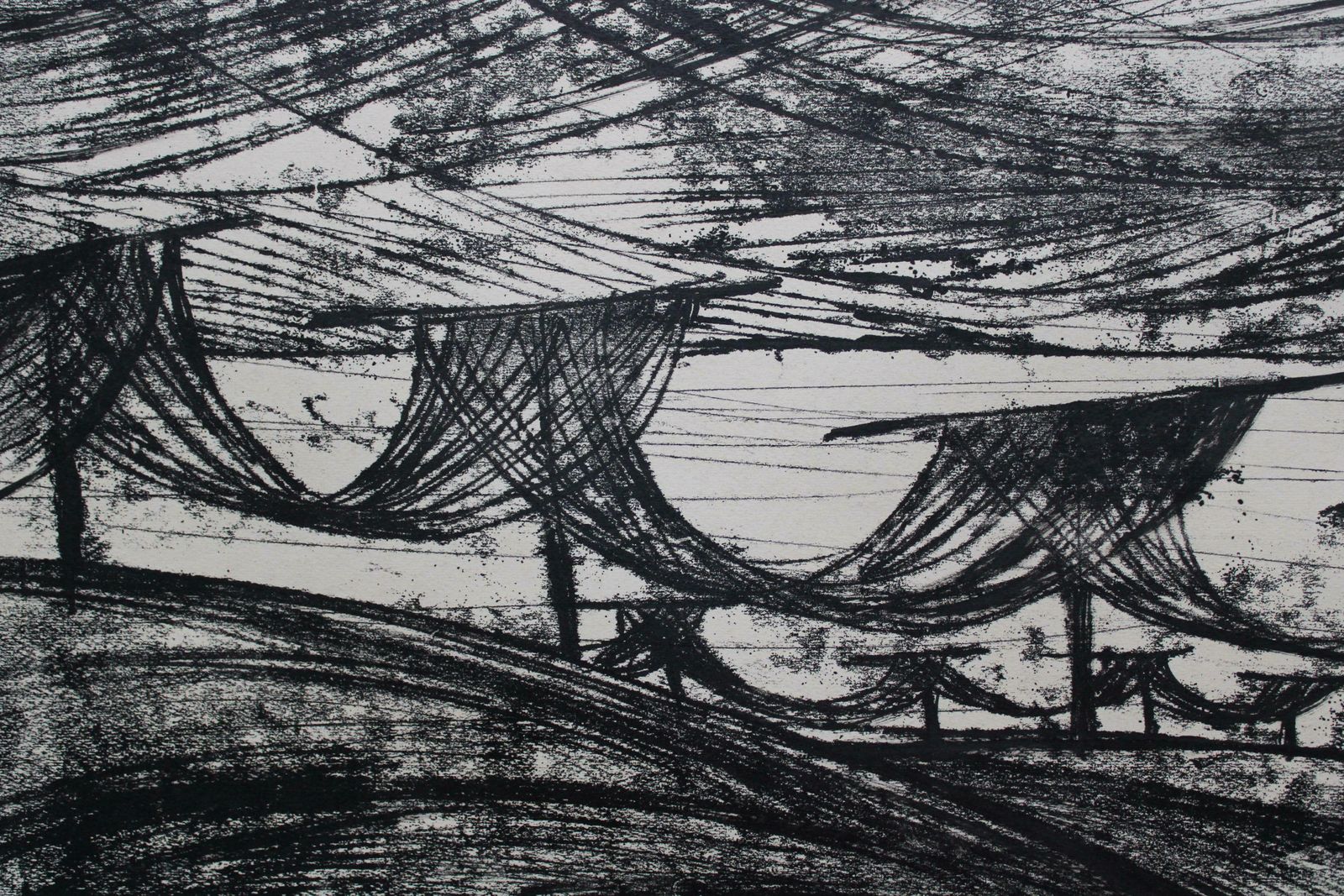 Dzidra Ezergaile Fishing Nets. 1965, Paper, Etching 53x66 Cm 1965 photo vinterior