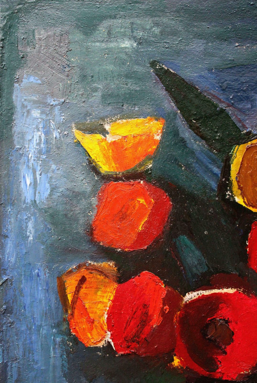 Aleksandr Rodin Flowers. Oil On Cardboard, 71.5x56 Cm photo for sale