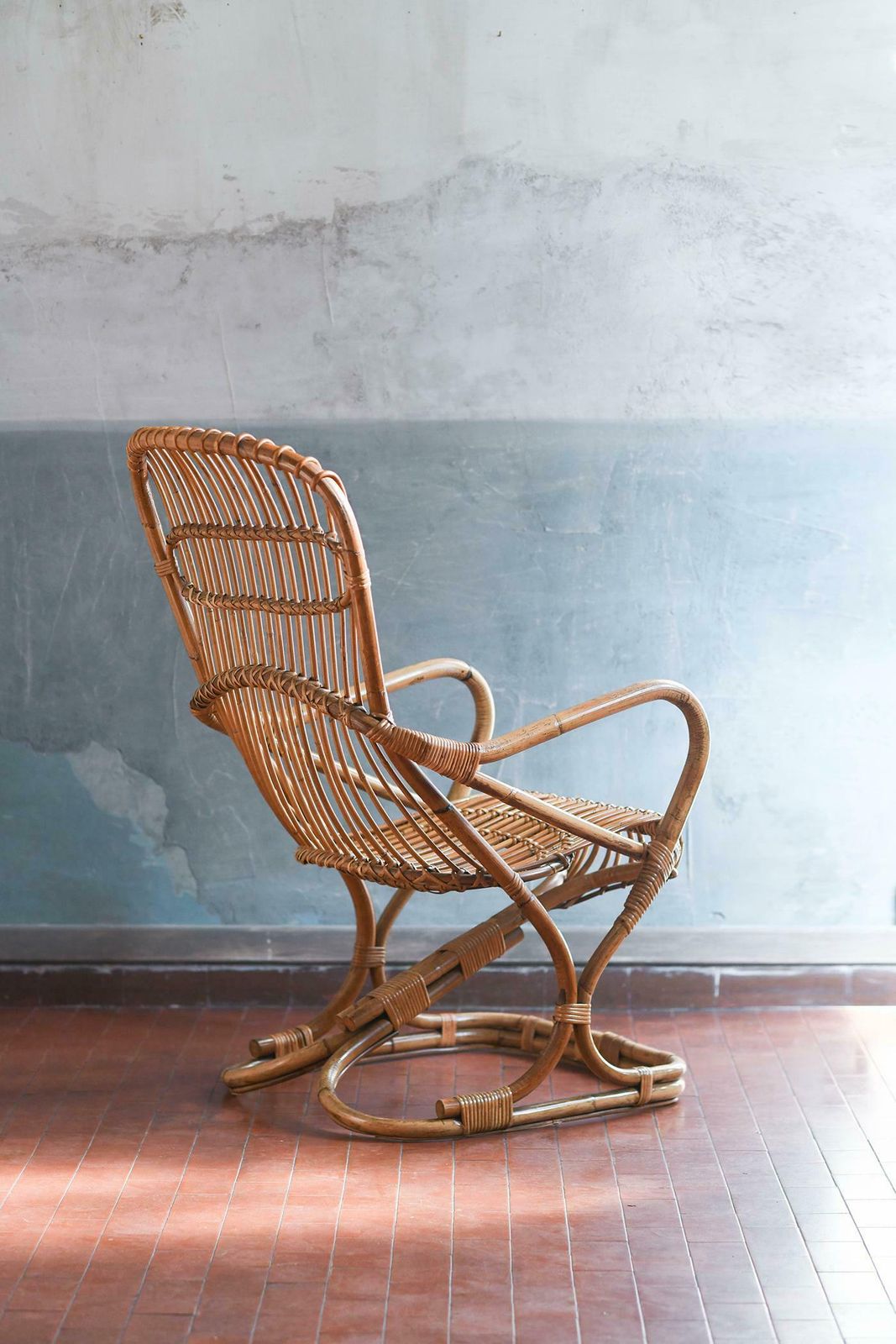 Rattan Armchair, Italy 1970, 1970s photo Furniture