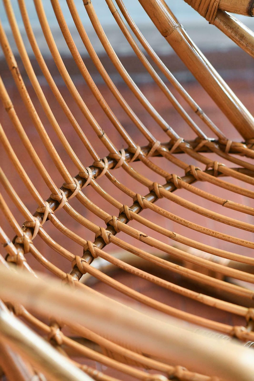 photo furniture Rattan Armchair, Italy 1970, 1970s