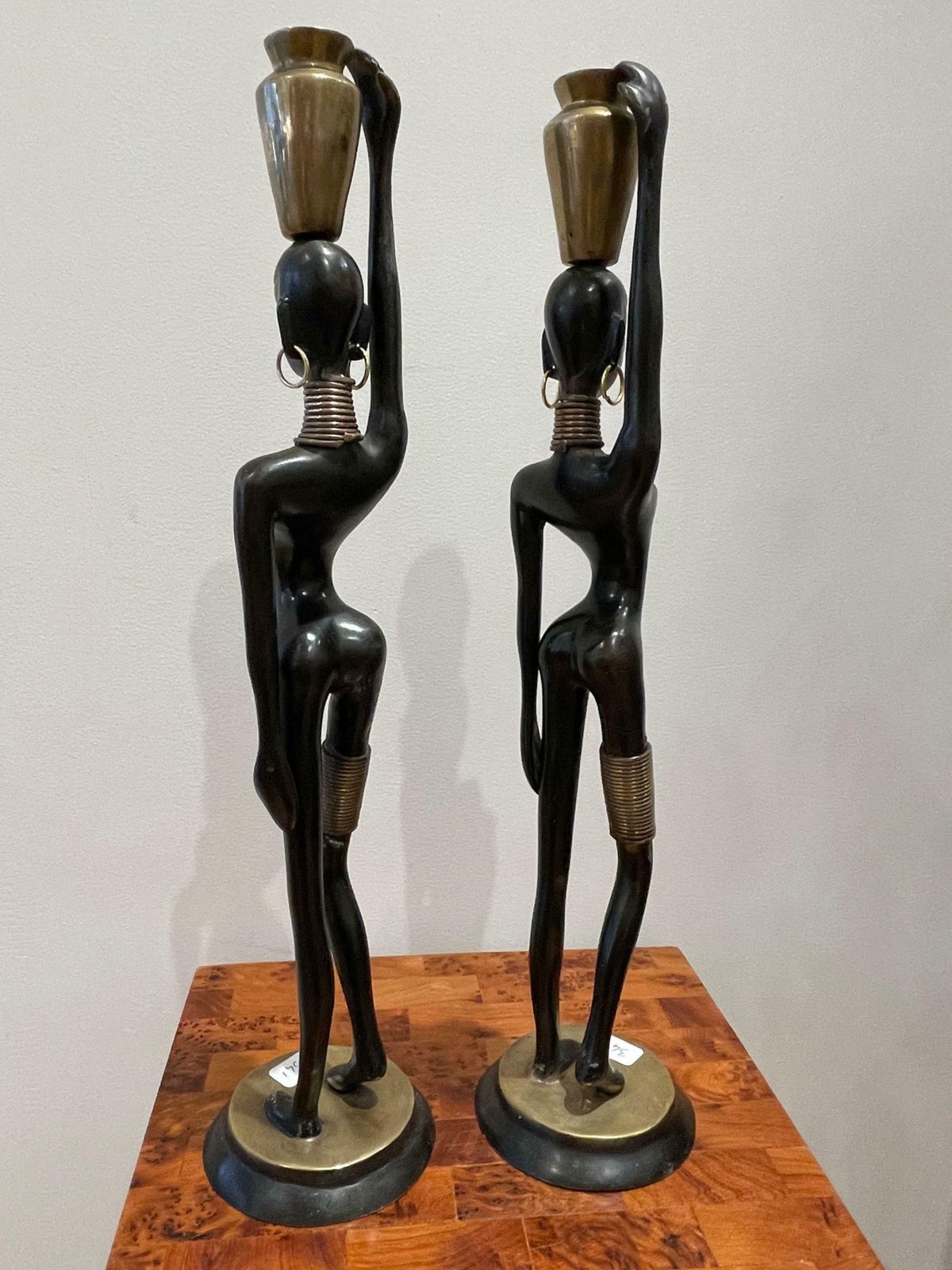 A Pair Of Women Carrying Water, In The Style Of Hagenauer photo for sale