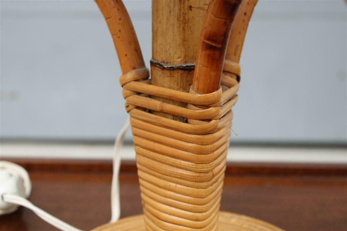 1960s Italian Bamboo Mushroom Bedside Lamp photo 681.0