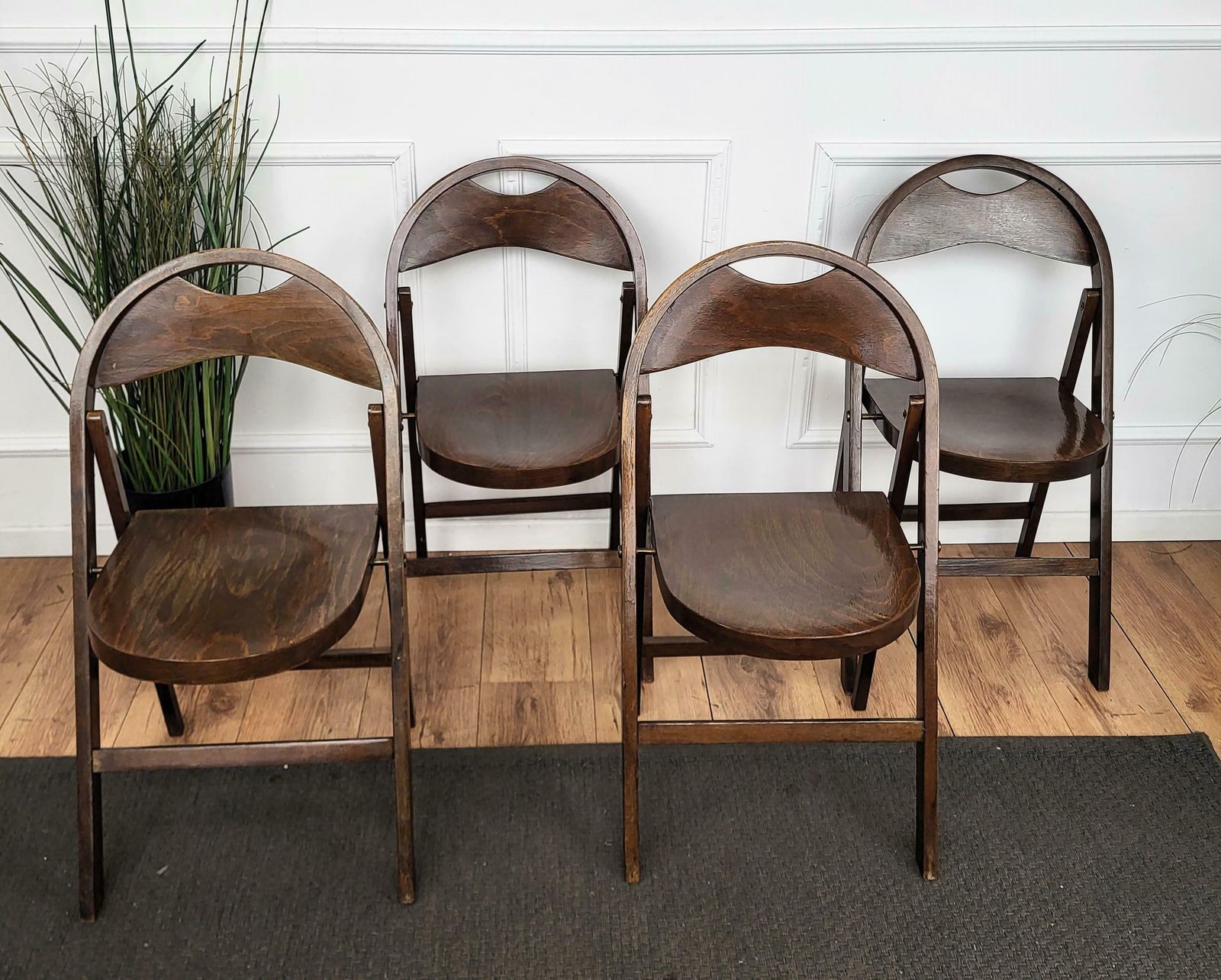 Set Of 4 1960s Mid Century Thonet B 751 Wood Folding Chairs photo 1222.0