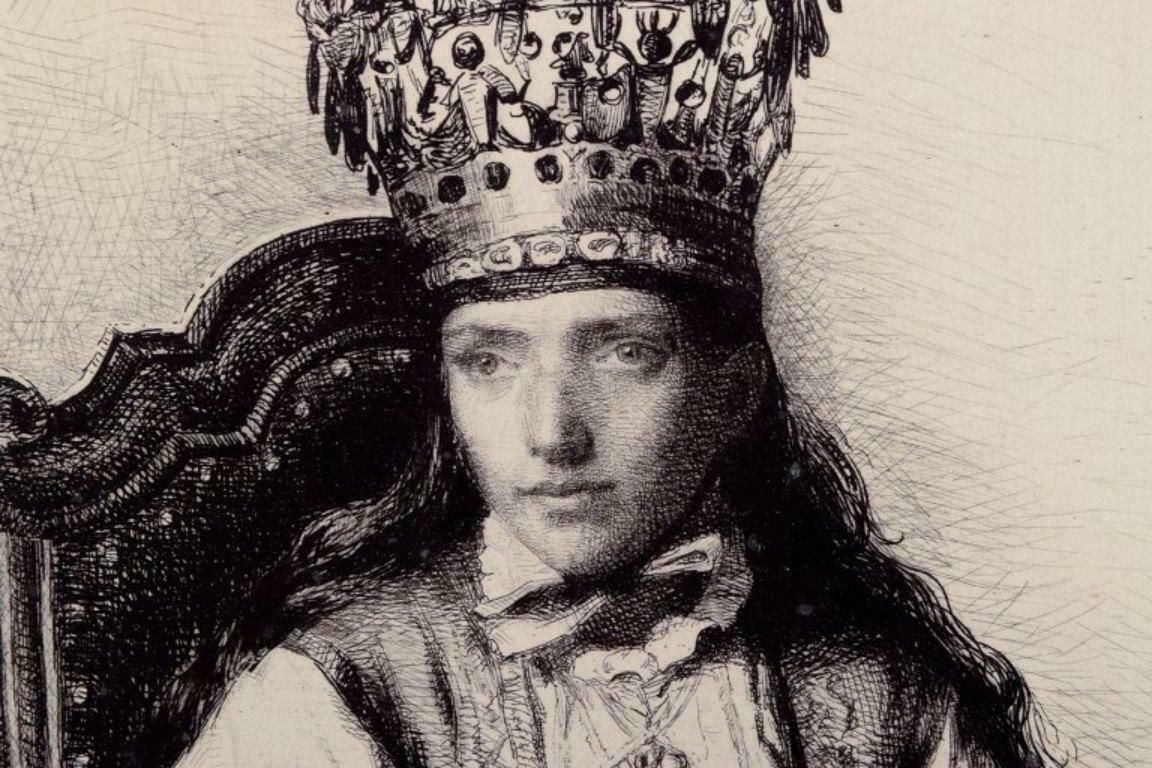 Carl Bloch (1834–1890). Etching On Paper. "A Norwegian Bride". photo Art