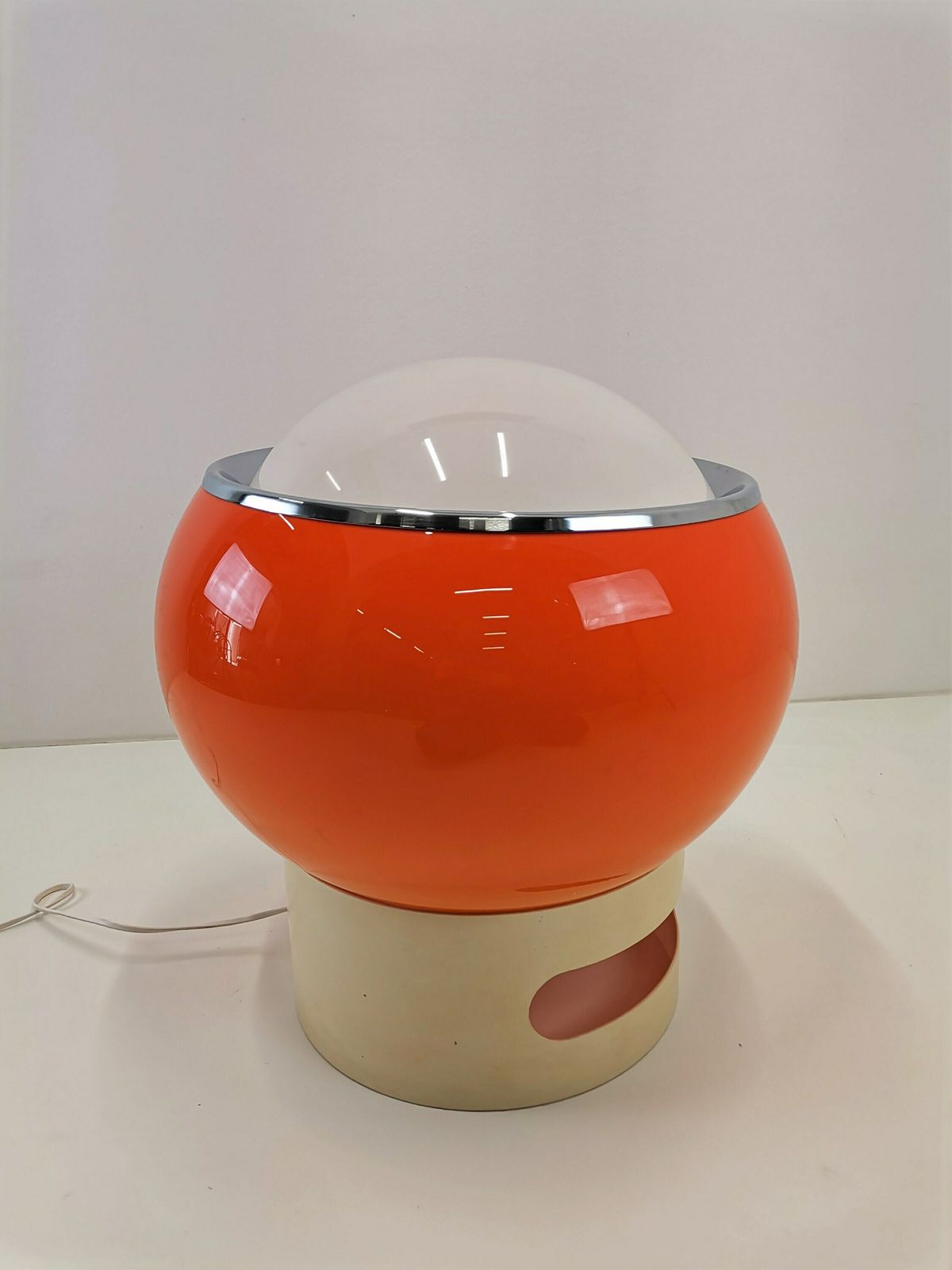 Rare Vintage Meblo Guzzini Clan Orange Floor Lamp / Space Age Italian Design / Made In Yugoslavia 70s 80s / Table Lamp photo 2411.0