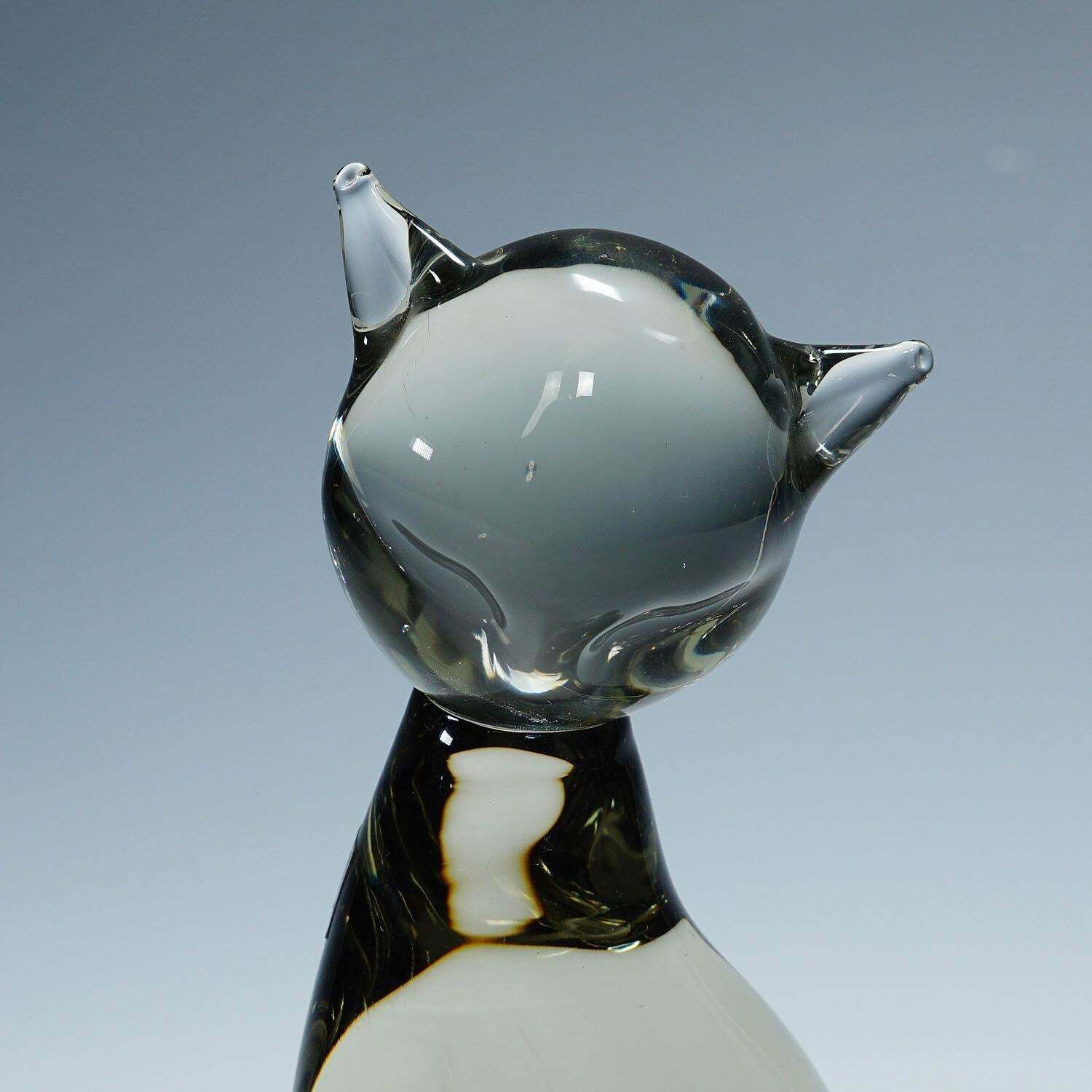 Sculpture Of A Stylized Cat Designed By Livio Seguso For Graal Glass photo for sale
