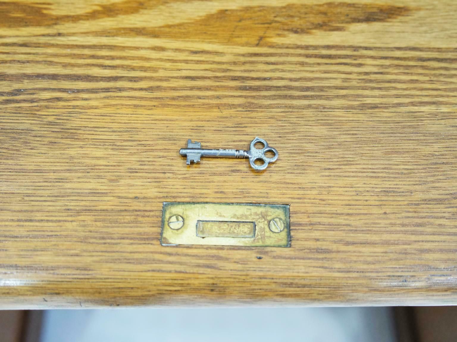 photo for sale Oak Roll Top Secretary Desk With Drawers