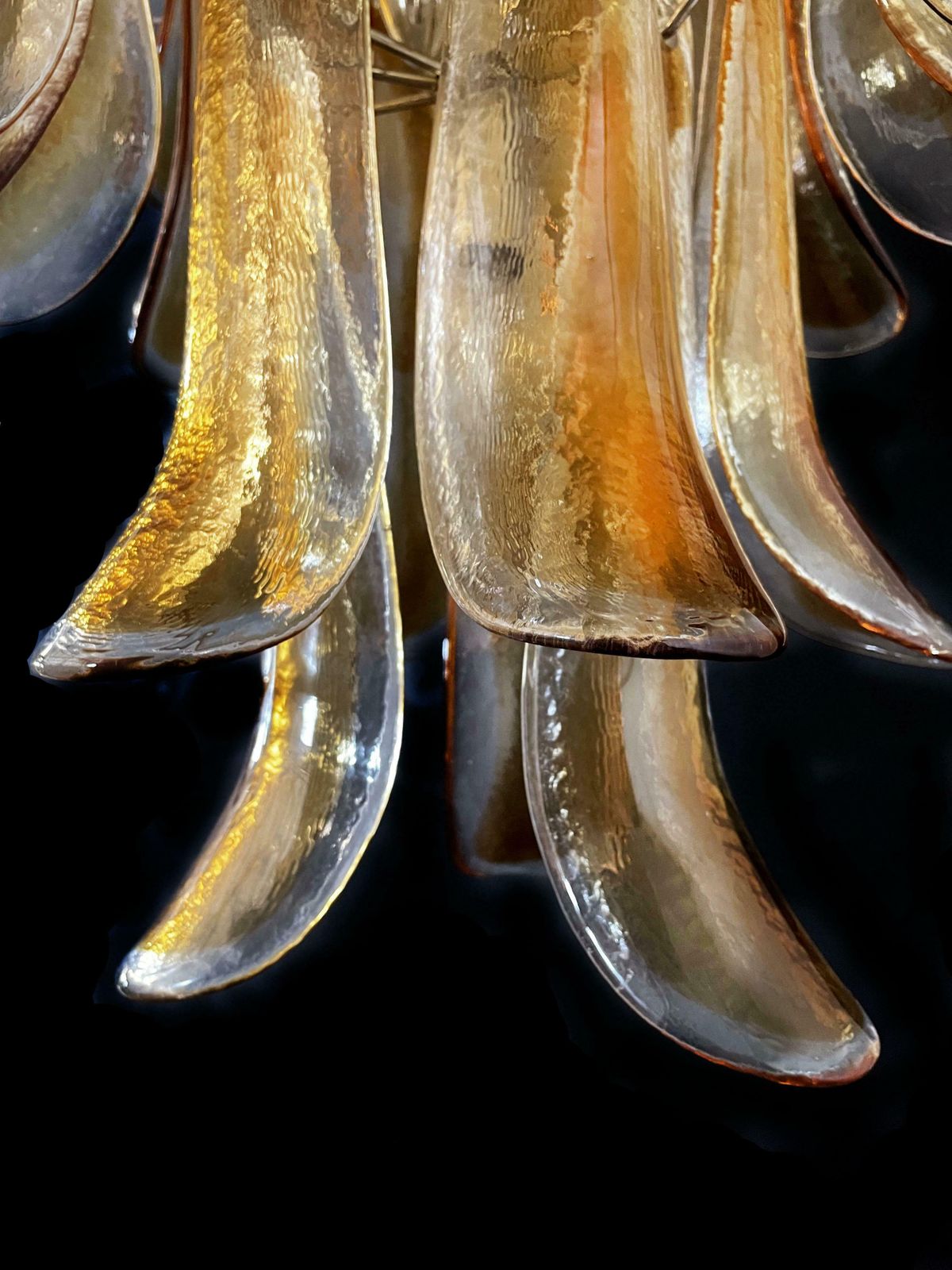 Italian Amber Petal Chandelier, Murano photo 7633.0