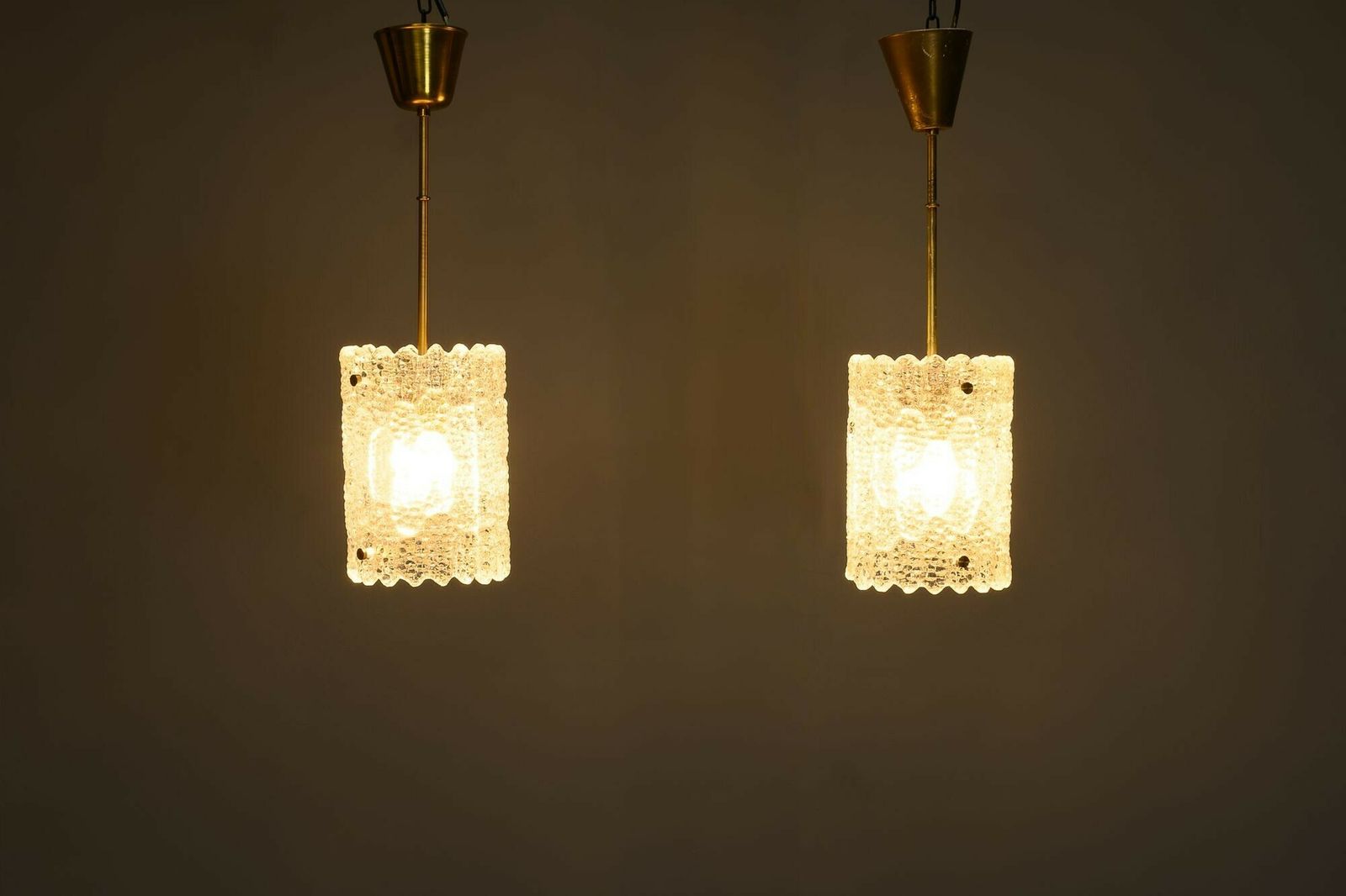 Pair Of Orrefors Pendant Lights photo Lighting