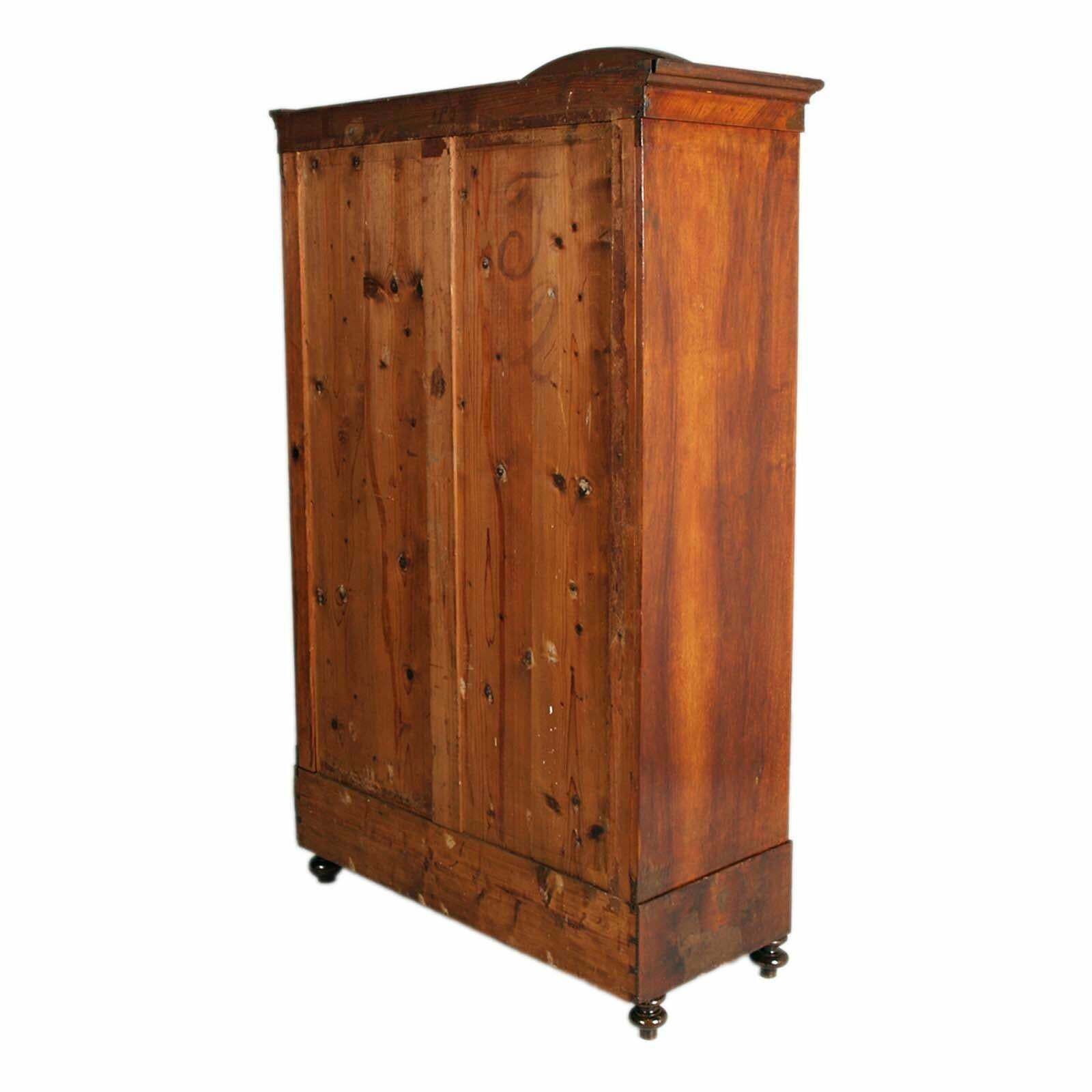 19th Century Austrian Biedermer Wardrobe , Walnut And Walnut Veneer Wax Polished photo buy