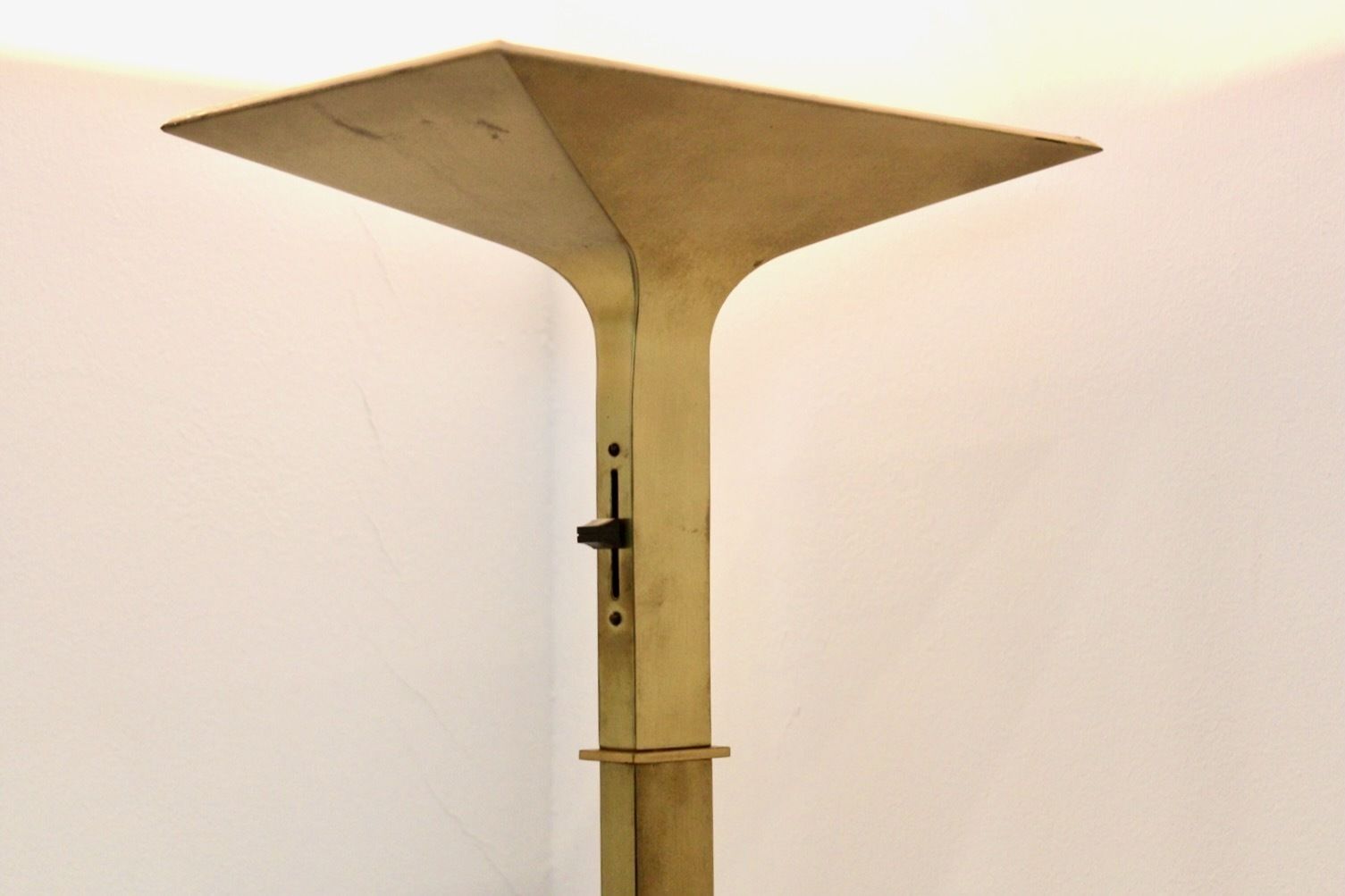 Brass Italian Uplighter Floor Lamp, Stock Of Two photo for sale