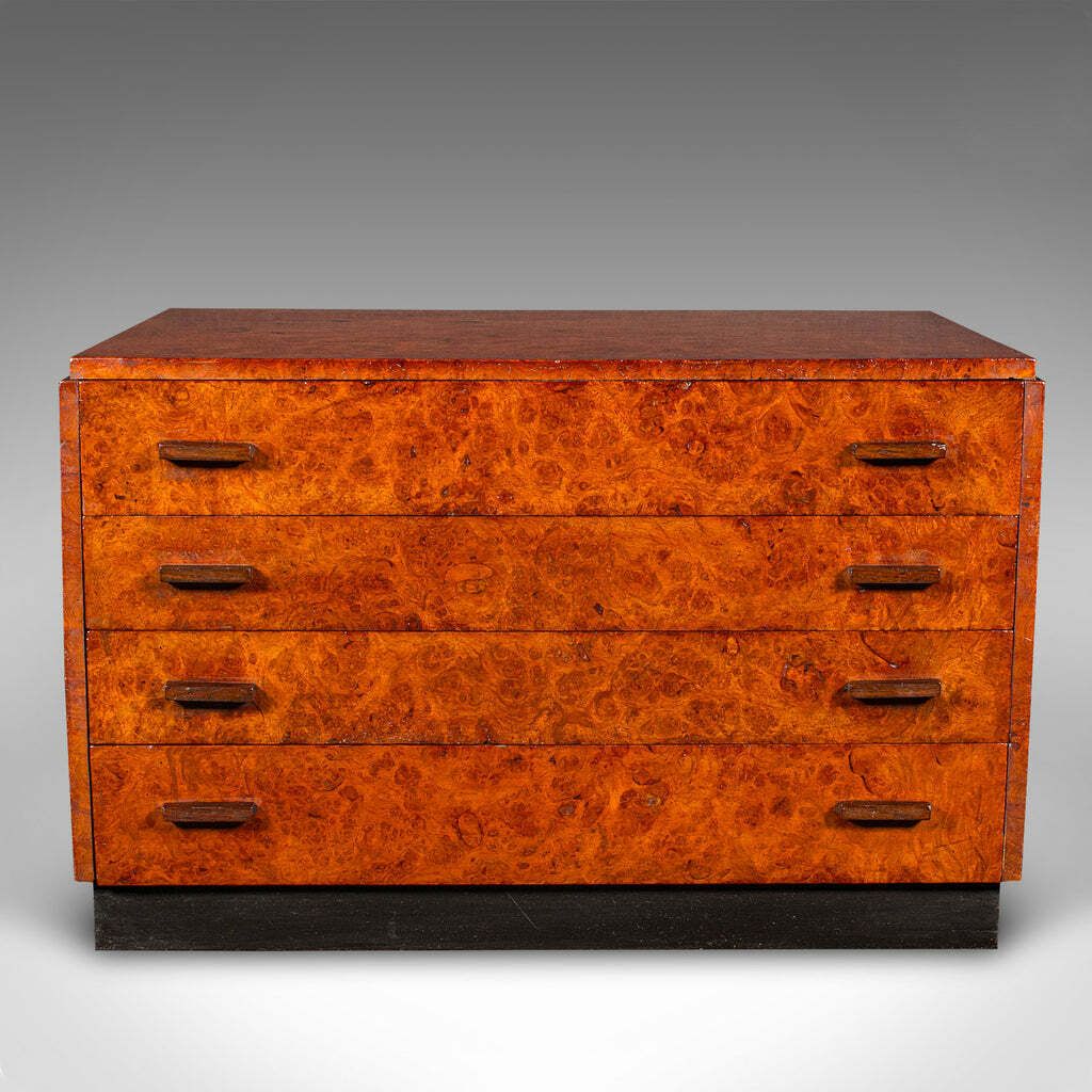 Vintage Specimen Collector's Chest Of Drawers, French, Walnut Desk Box, Art Deco photo for sale