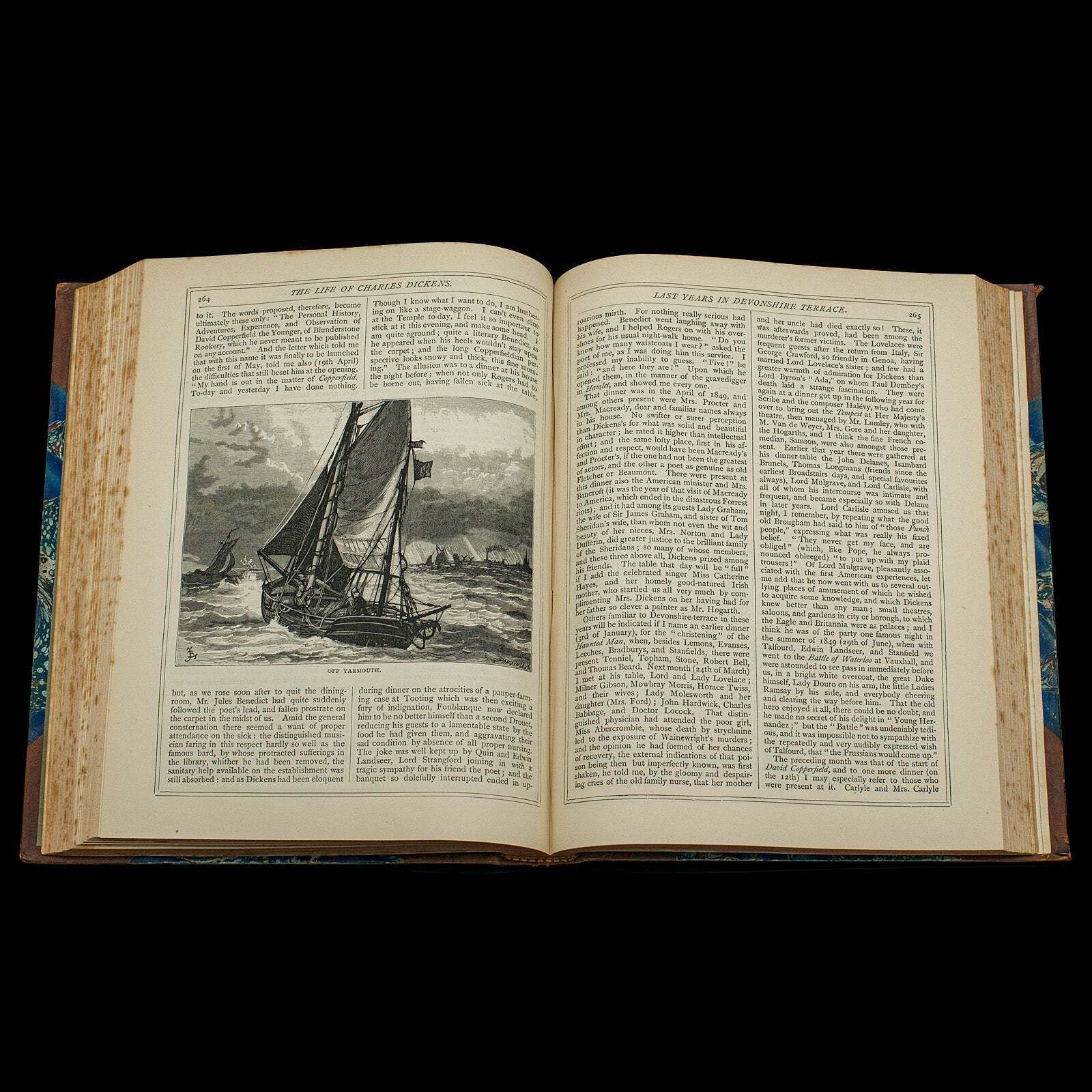 Home Decor Antique Book, The Life Of Charles Dickens, Biography, English, Victorian, C.1880 photo
