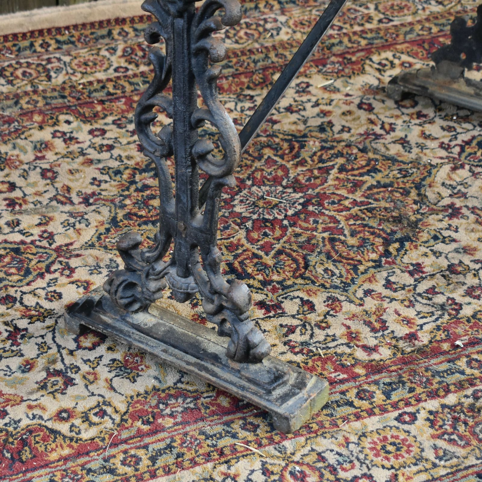 Antique Victorian Young & Marten Salvaged Pavement Light Well Cast Iron Table photo vintage