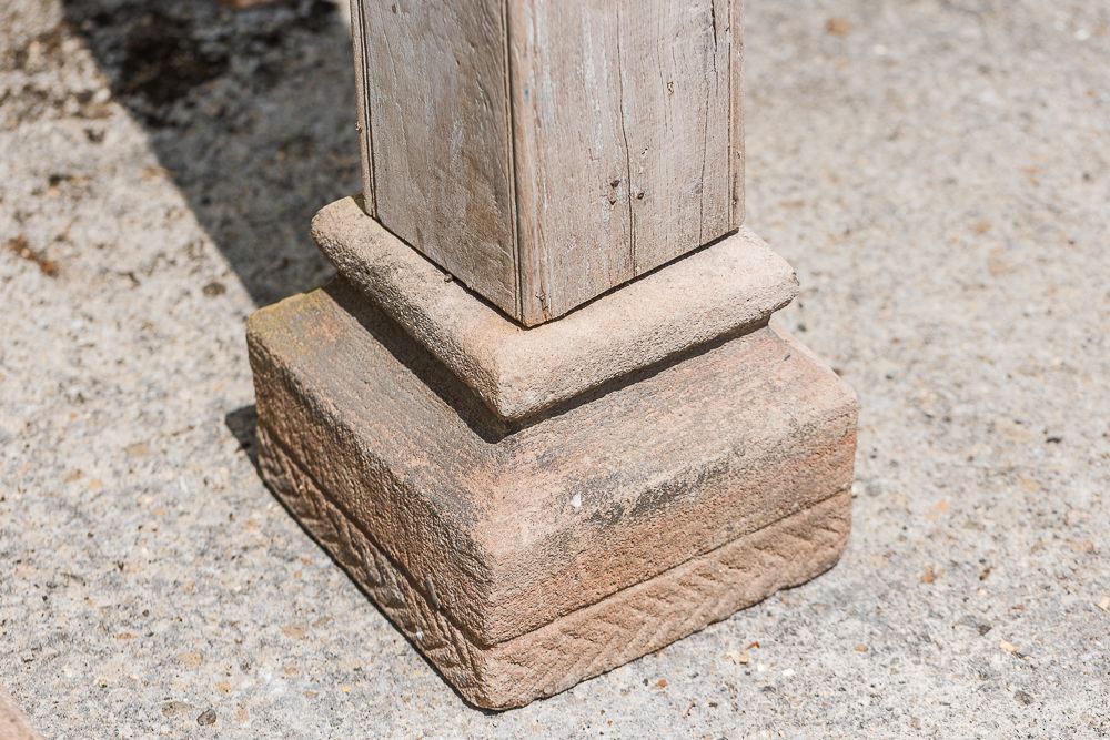 A Pair Of Indian Hardwood Corinthian Style Columns photo for sale