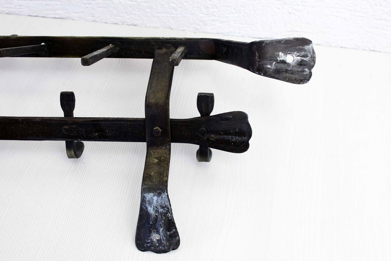 photo for sale Large Coat Rack 60s Art Deco Style All Metal With Shelf.