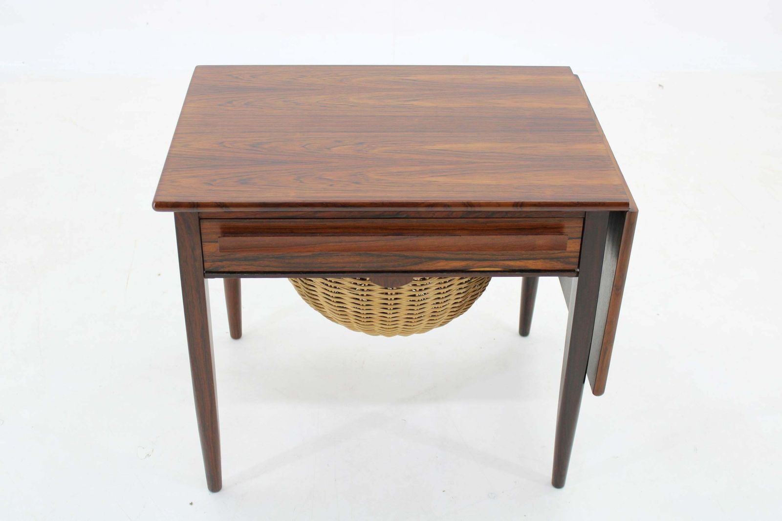 1960s Johannes Andersen Palisander Folding Sewing Table By Silkeborg, Denmark photo furniture