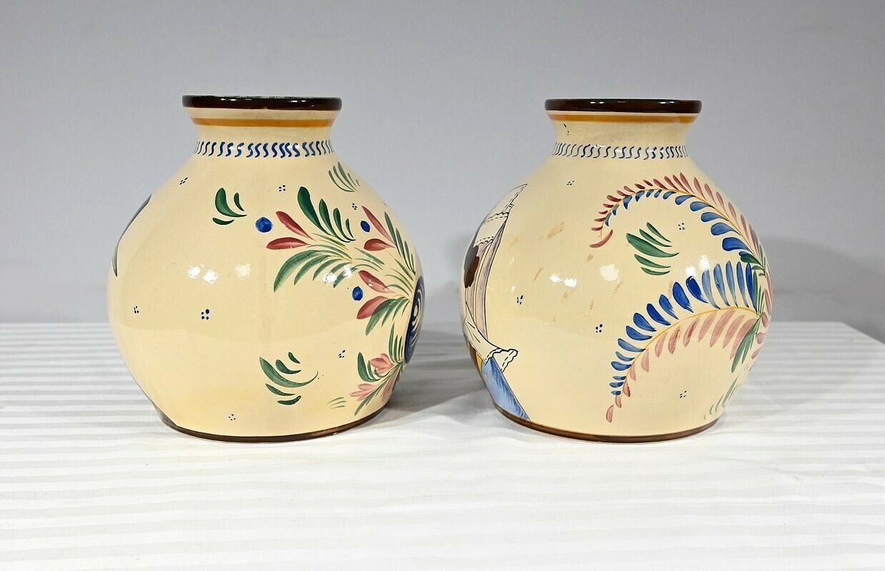 Pair Of Henriot Quimper Vases – Mid 20th Century photo 531.612903269