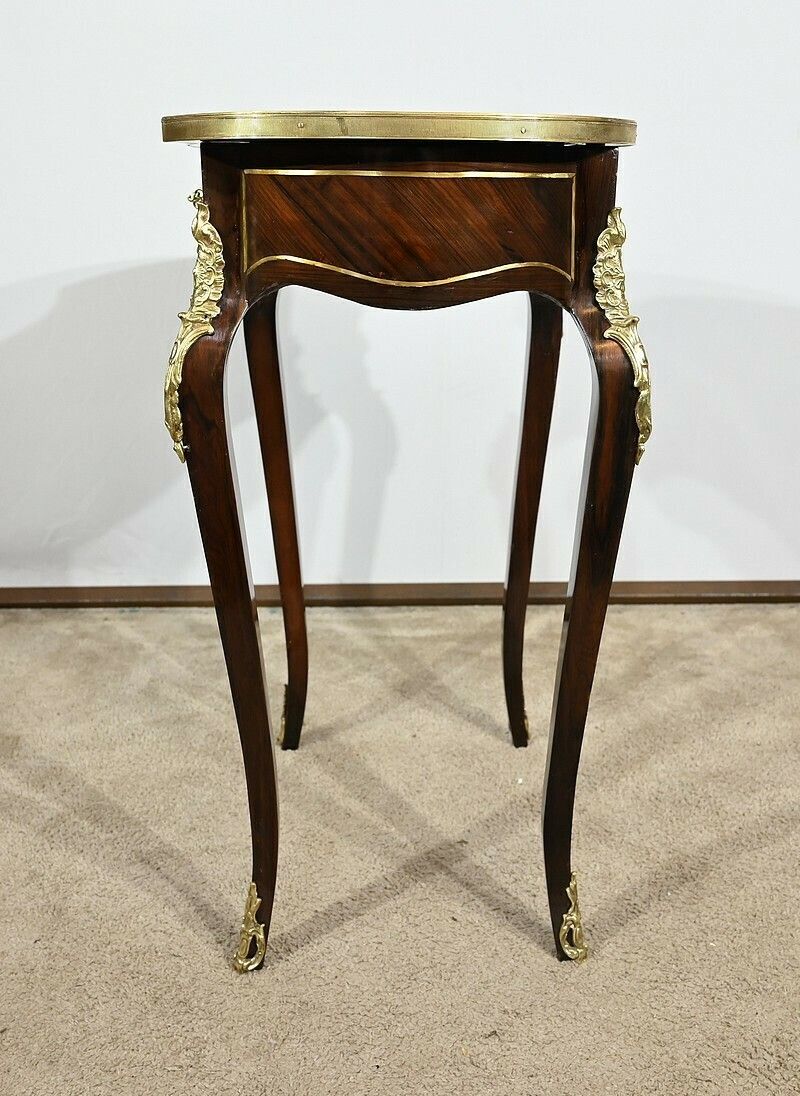 2143.06451583 Small Marquetry Living Room Table, Louis XV Style, Napoleon III Period – Mid 19th Century photo