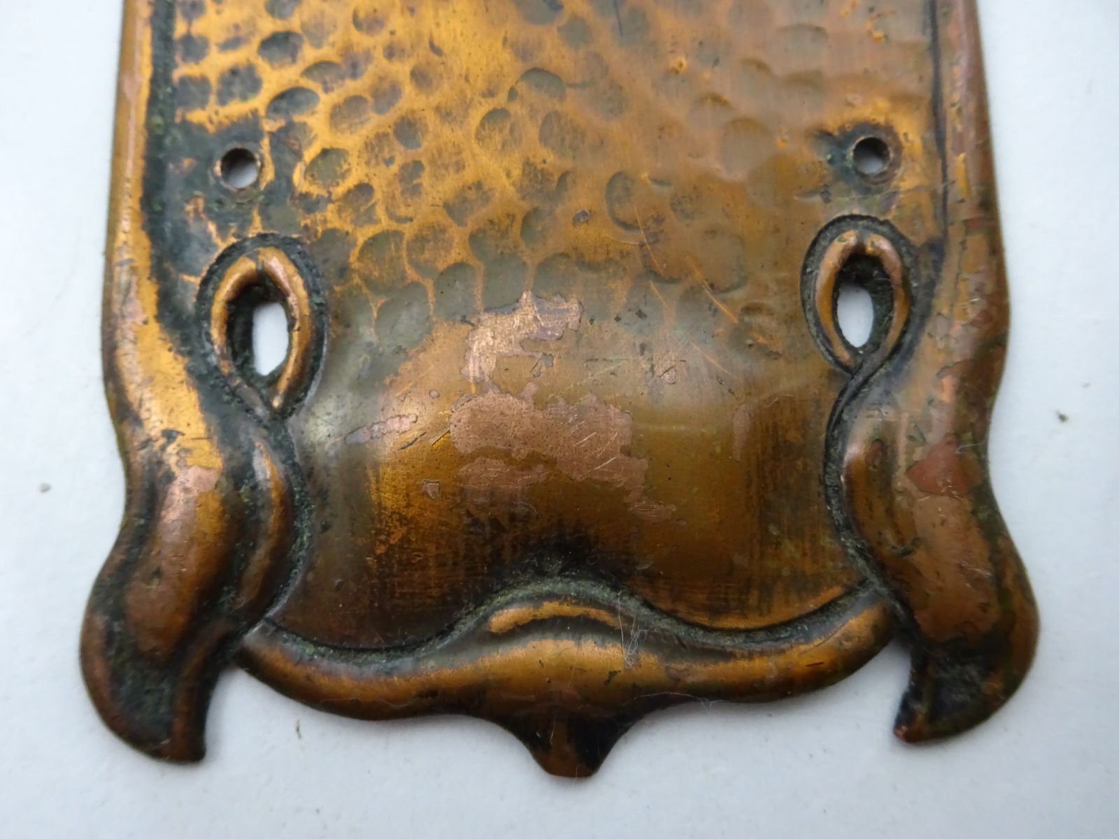 Antique Copper Fingerplate Early 1900s photo 50.0