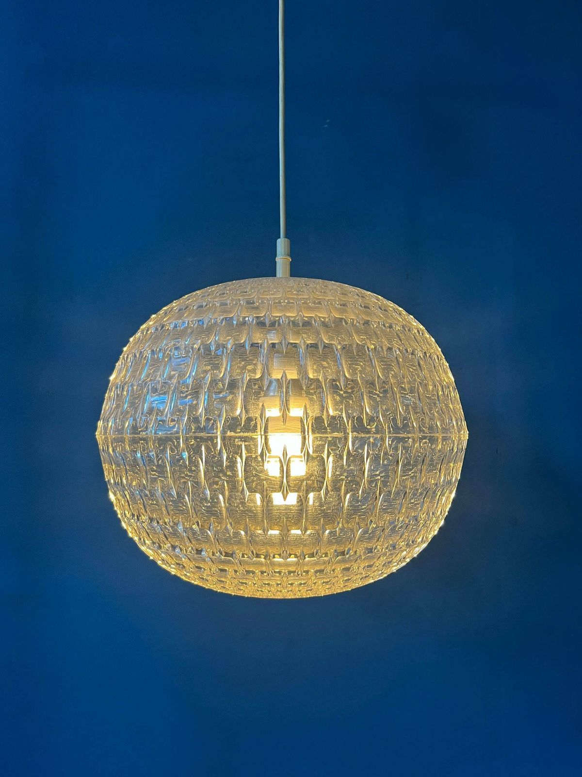 Mid Century Crystal Ball Acrylic Glass Pendant Lamp photo Lighting