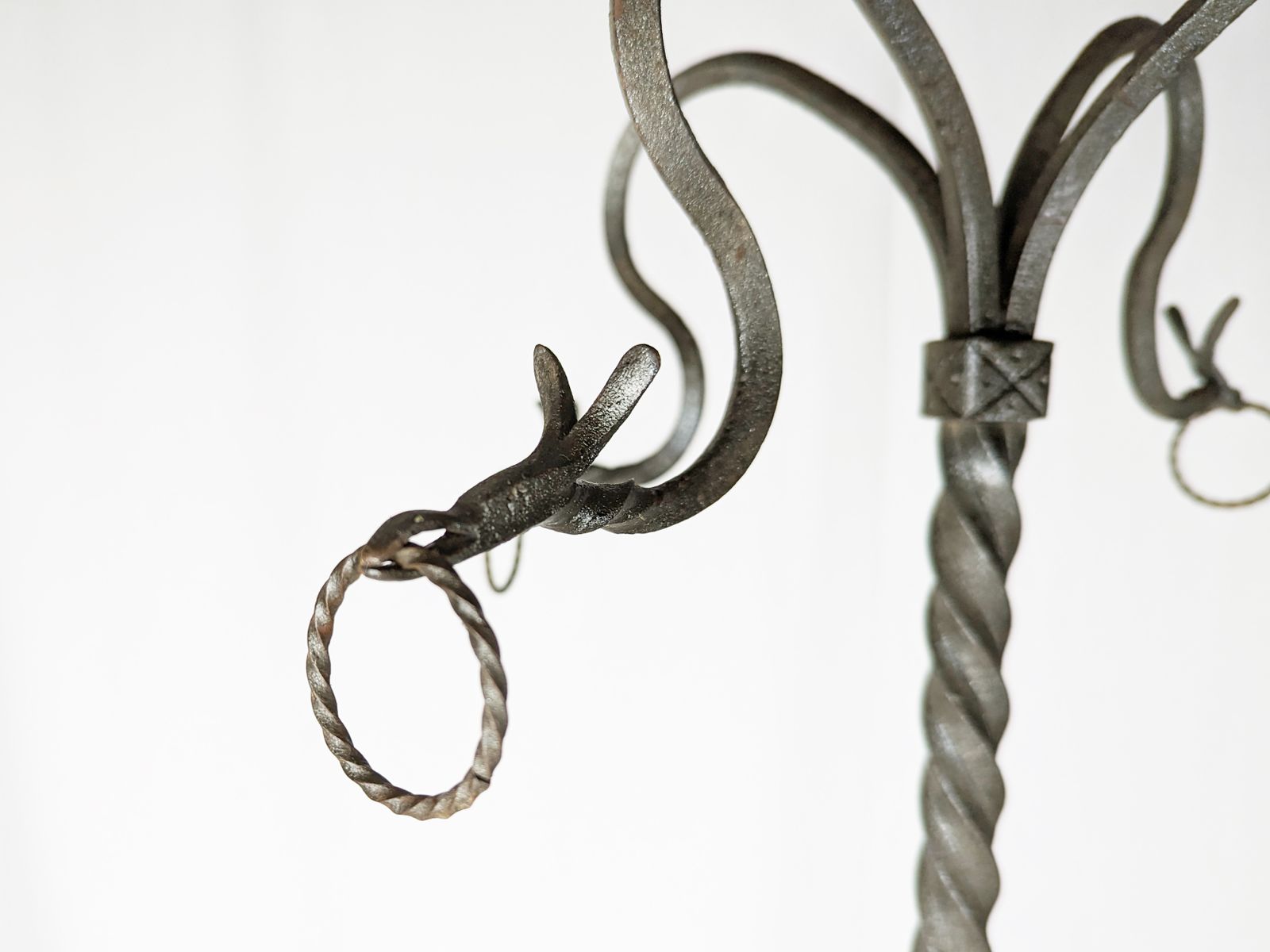 Hand Crafted Wrought Iron Pedestal From The Early 1900s Attributed To Alessandro Mazzucotelli photo vinterior
