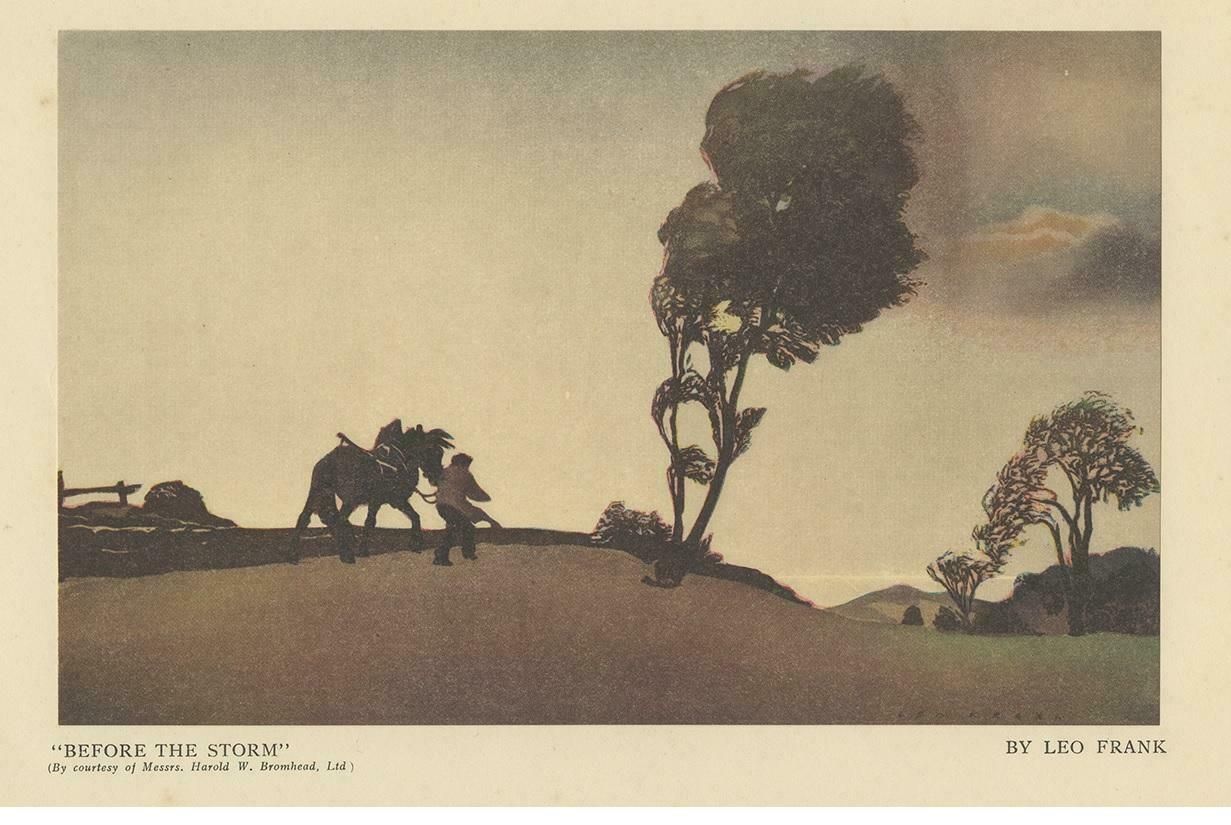 Vintage Print 'Before The Storm' Made After Leo Frank, 1927 photo Art