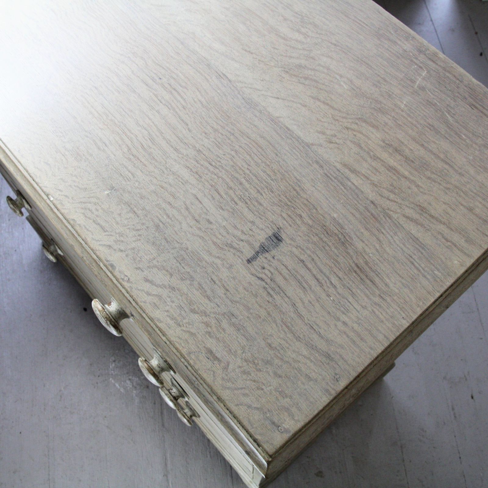 photo furniture Antique Lime Washed Oak Chest Of Drawers