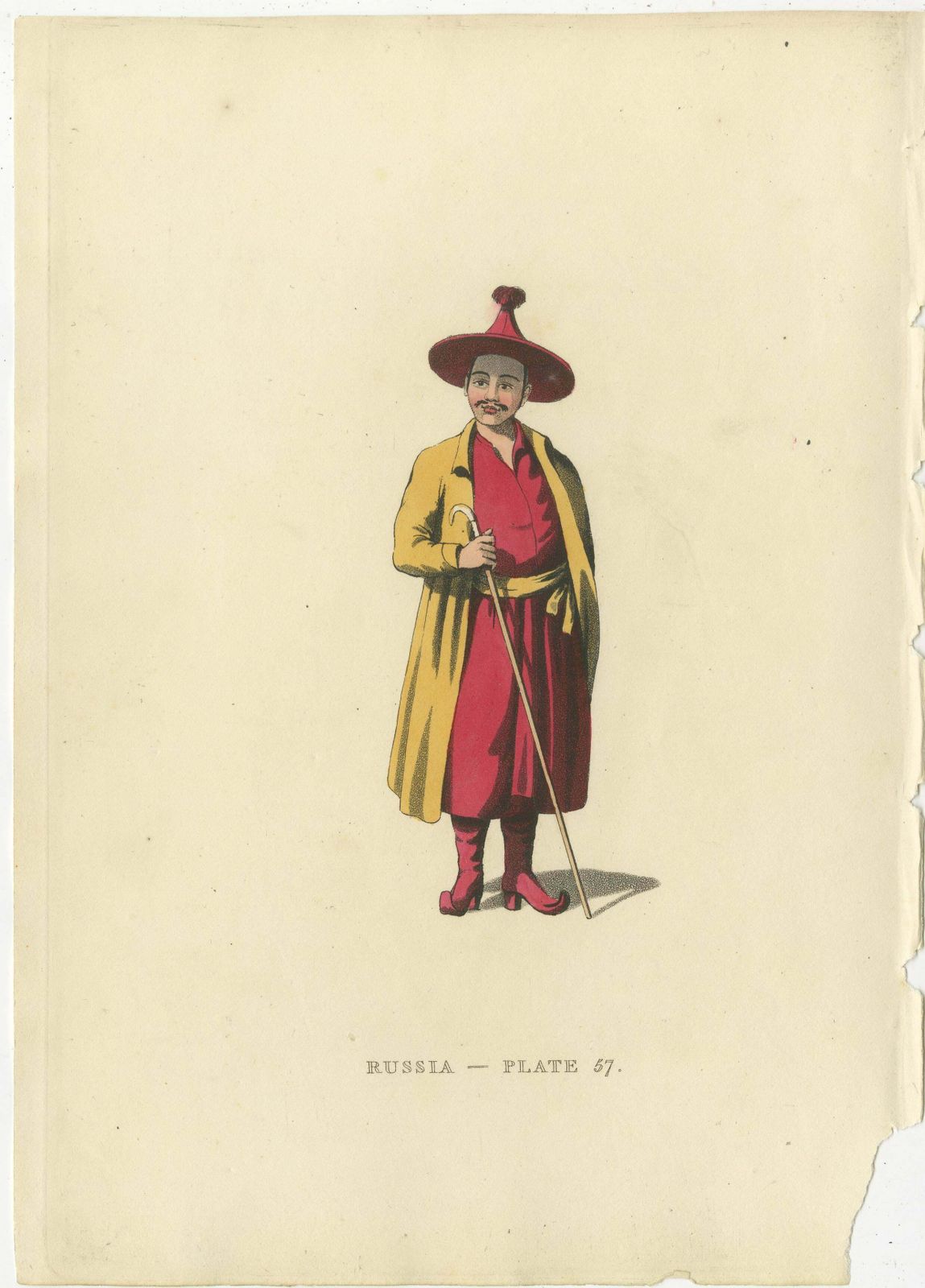 Traditional Mongolian Attire In Alexander's Russian Ethnographic Engraving, 1814 photo 360.0