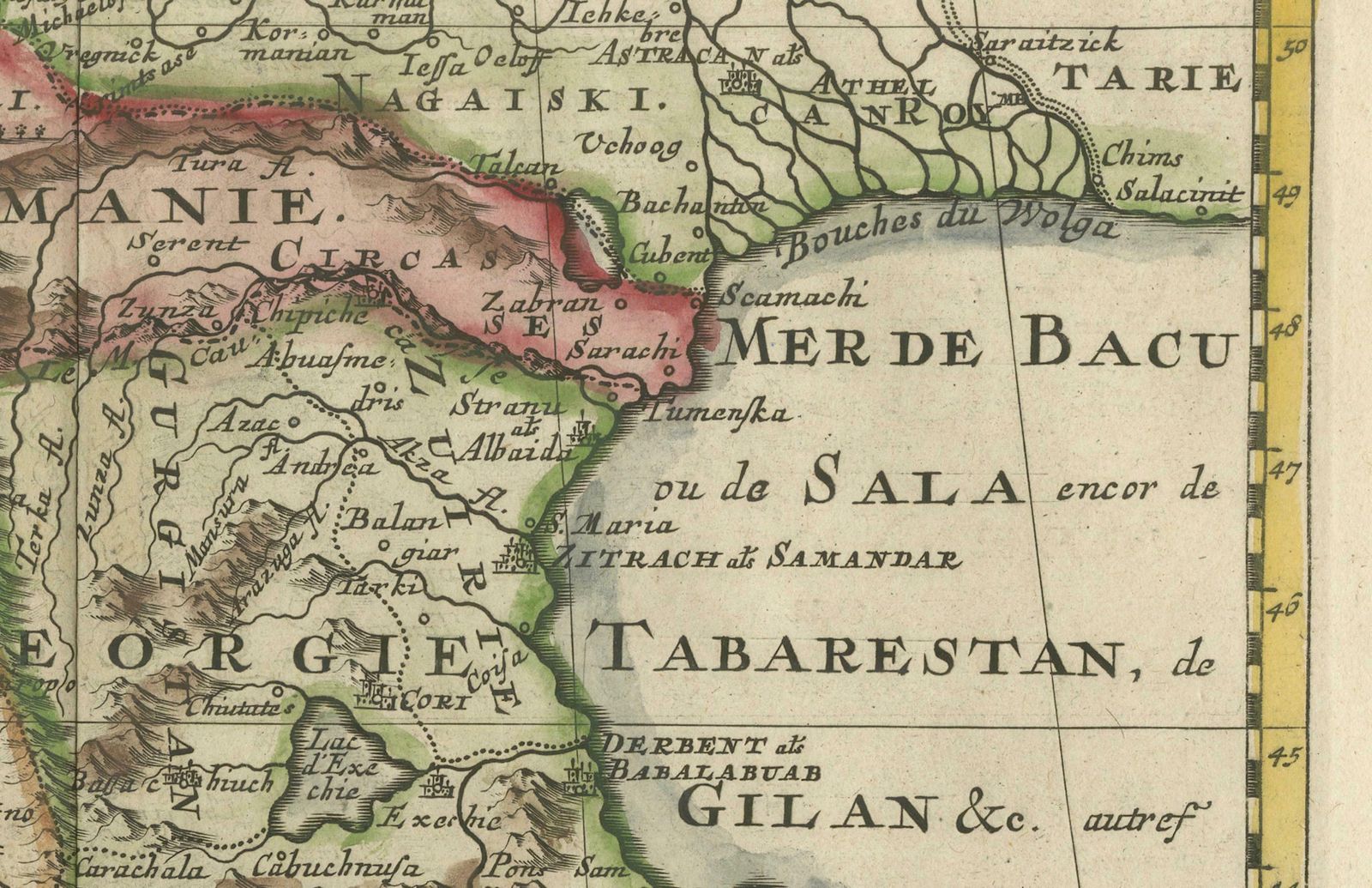 Historical Map Of The Black Sea And Surrounding Regions, 1705 photo for sale