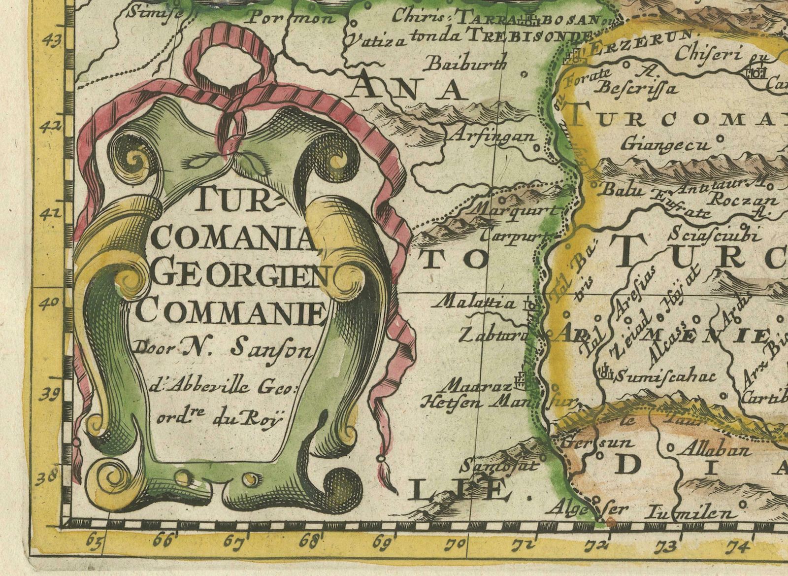 Historical Map Of The Black Sea And Surrounding Regions, 1705 photo 719.0