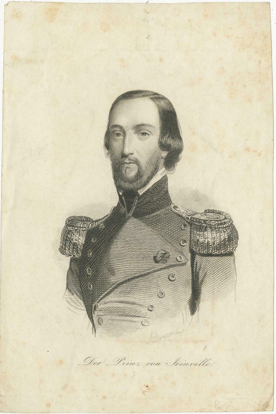 Antique Portrait Of François D'orleans, Prince De Joinville, C.1880 photo Art