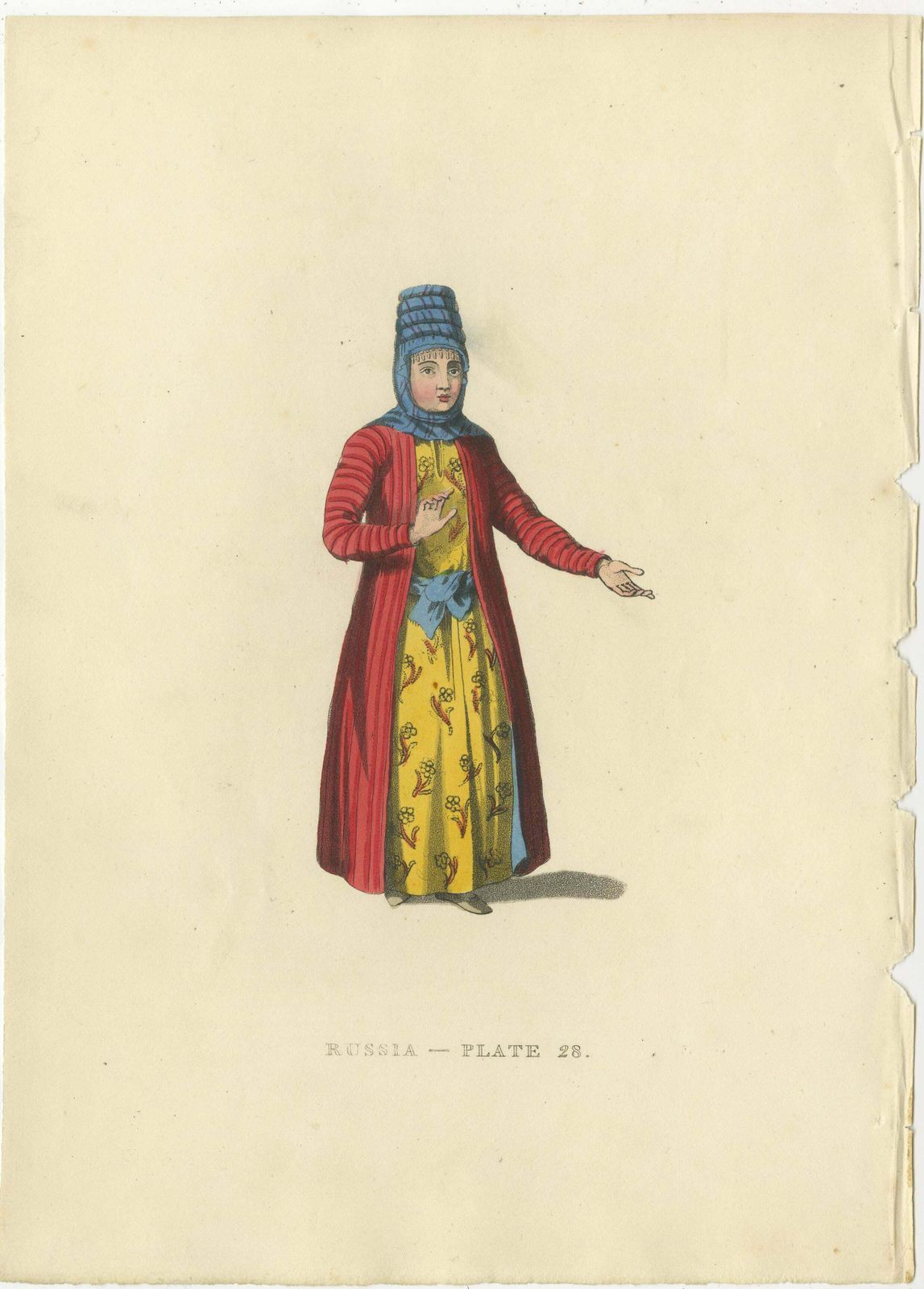 Kirghiz Elegance Engraved: A Study Of 19th Century Central Asian Attire, 1814 photo for sale