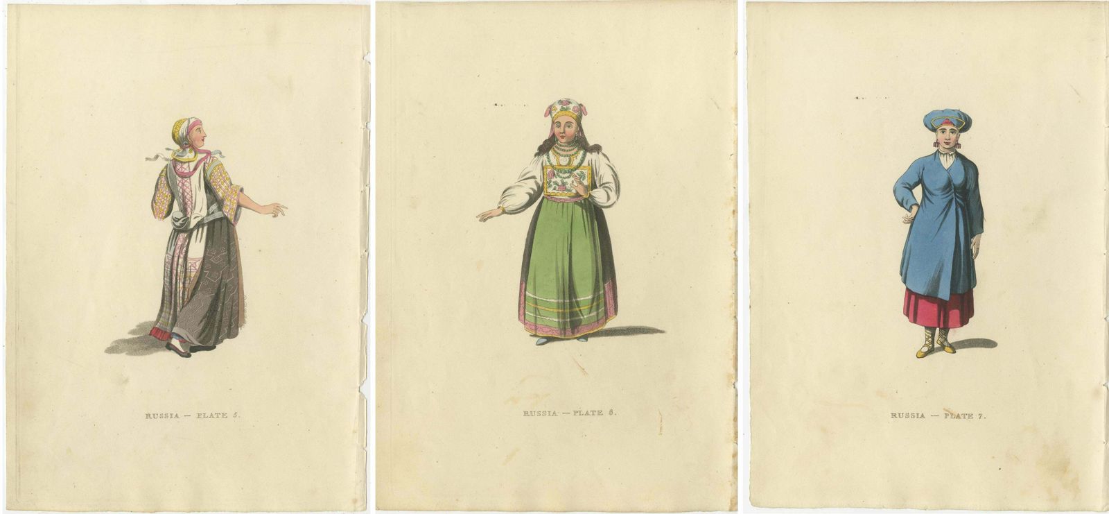 Traditional Attires Of Finnish, Estonian And Angria Women In Former Russia, 1814 photo 360.0