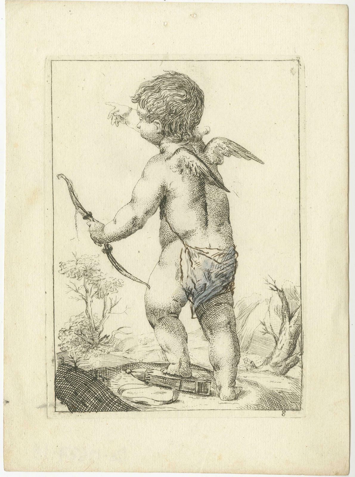 Whimsical Archers: Duo Of Baroque Putti, Circa 1620 photo 447.0