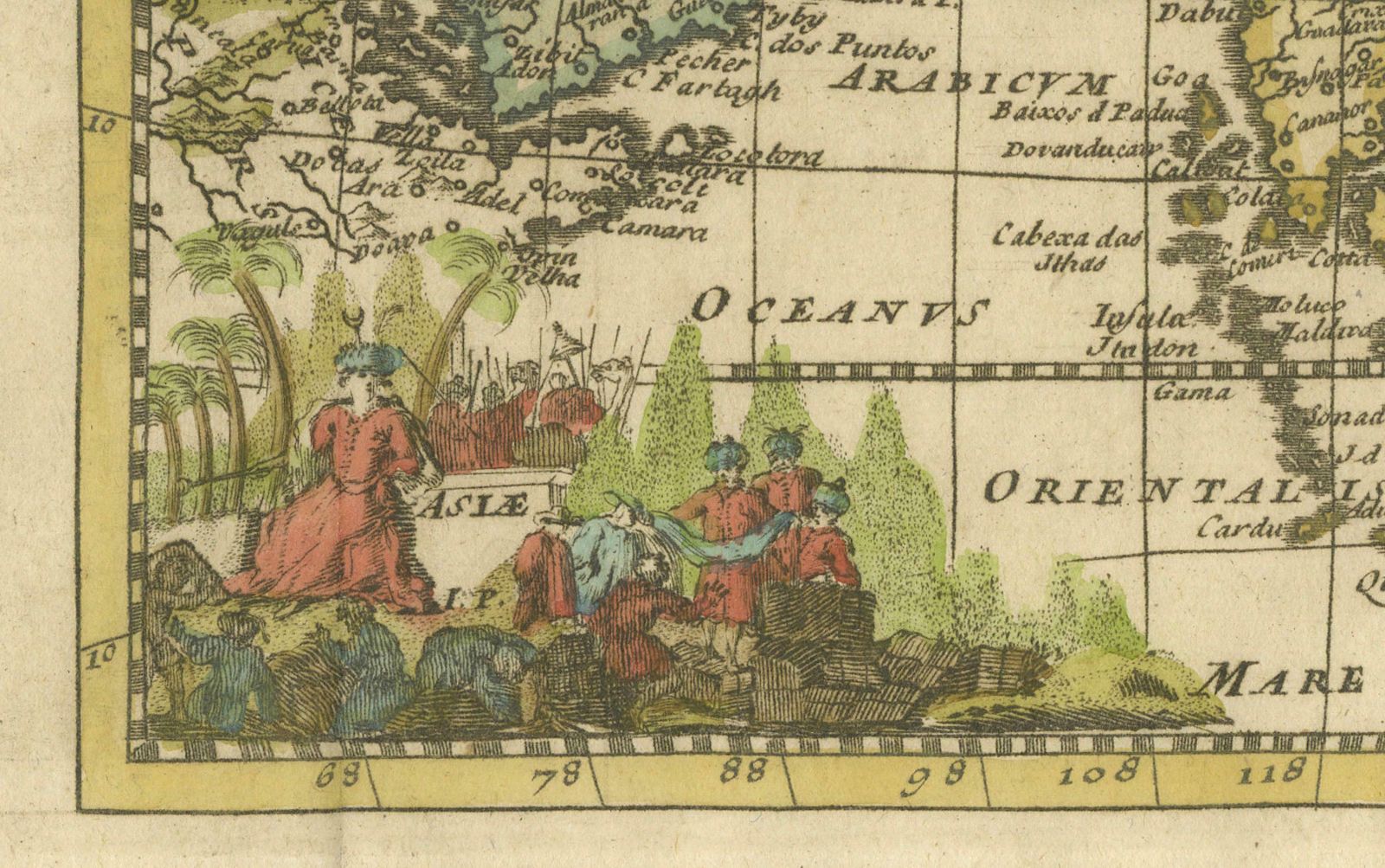 Cartographic Elegance: The Art And Science Of 17th Century Asian Maps, Ca.1681 photo for sale