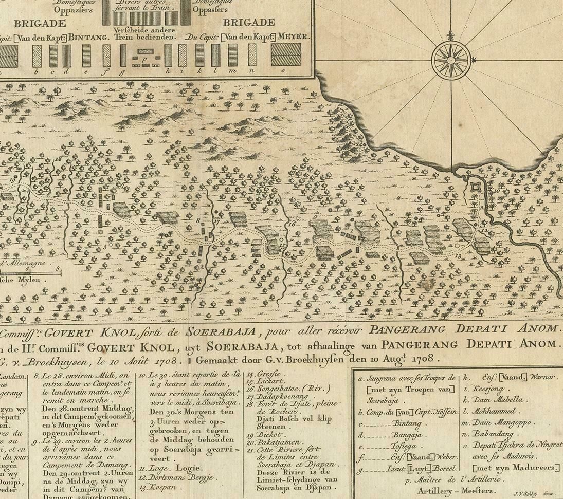 Antique Print Of The Expedition Of Govert Knol From Surabaya To Pangerang, 1750 photo Art