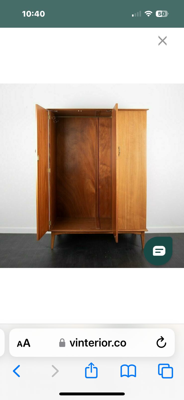 Alfred Cox Mid Century Walnut Triple Wardrobe photo vinterior