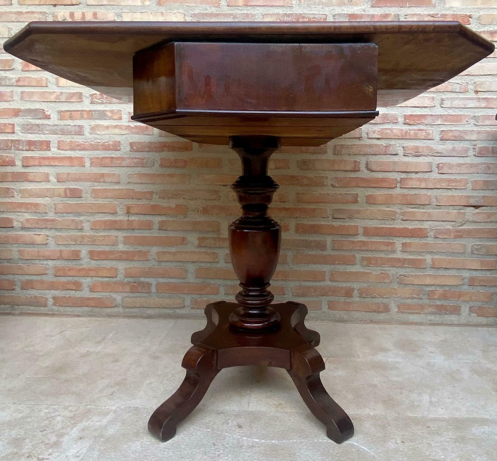 French Walnut Folding Game Table, 1920 photo vinterior