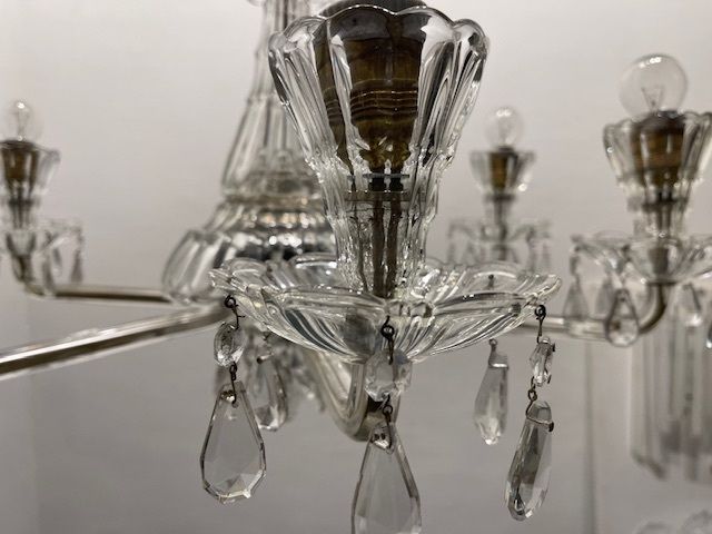 Large Art Deco Murano Glass Chandelier 1940’s photo buy