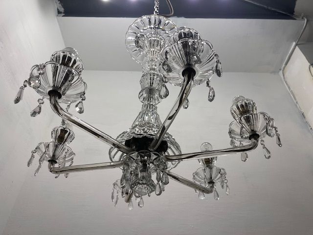 photo buy Large Art Deco Murano Glass Chandelier 1940’s