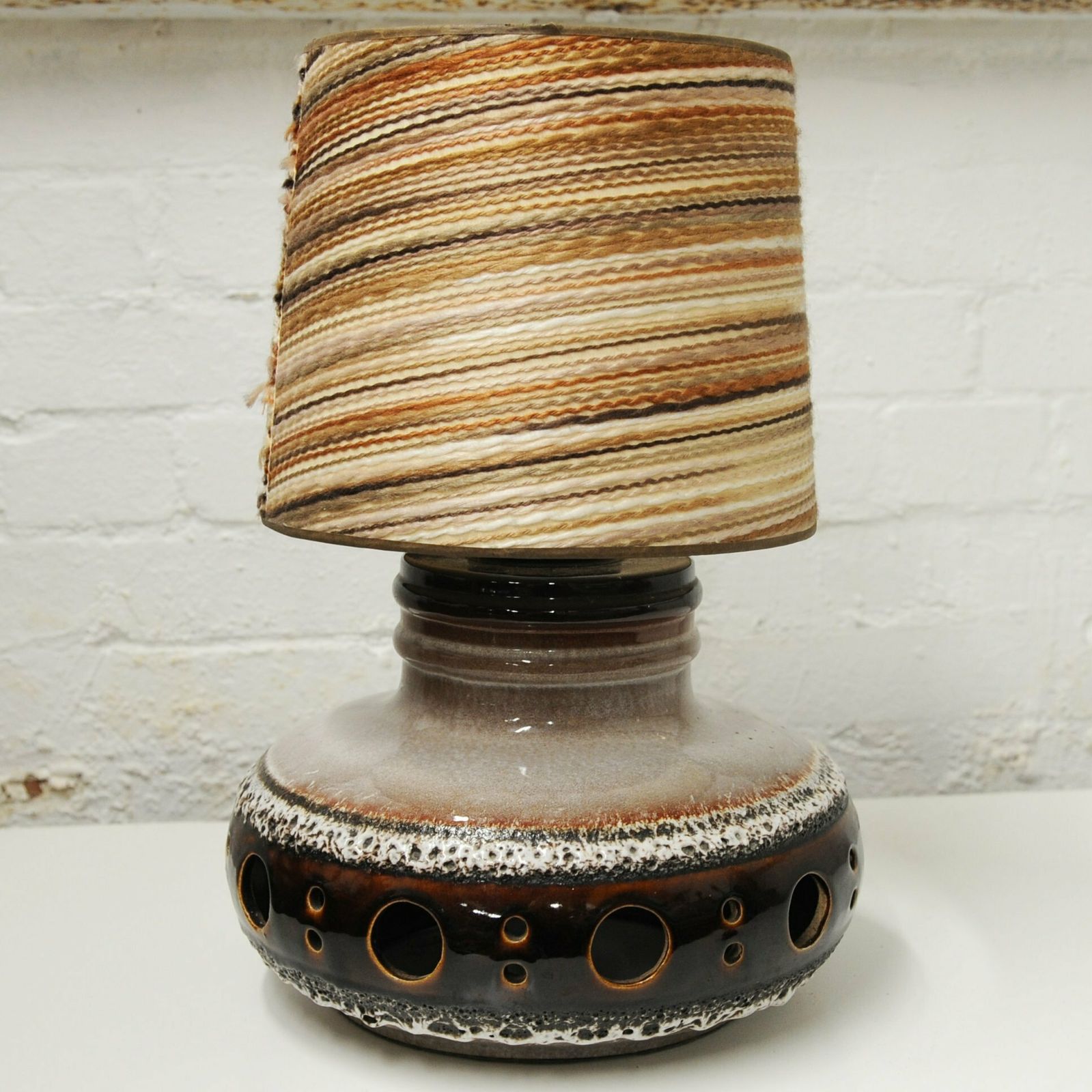 Large Herda Ceramic Volcanic Lava Dutch Desk Lamp, 1970s, photo 165.0