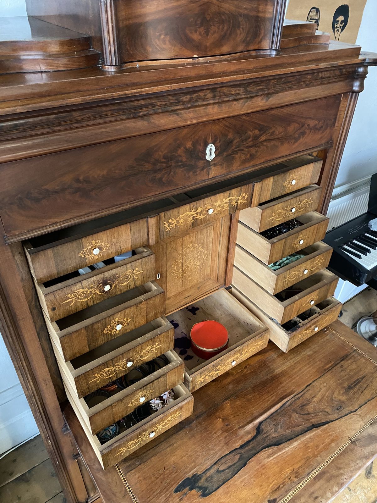 Antique Mahogany Secretaire/Bureau Desk photo furniture