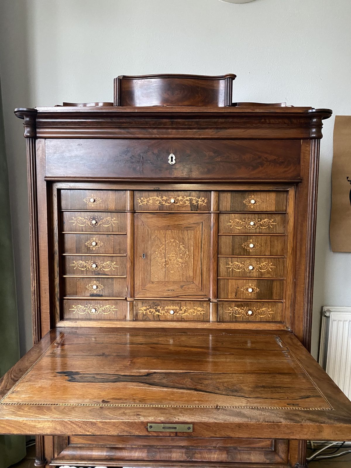 Antique Mahogany Secretaire/Bureau Desk photo for sale