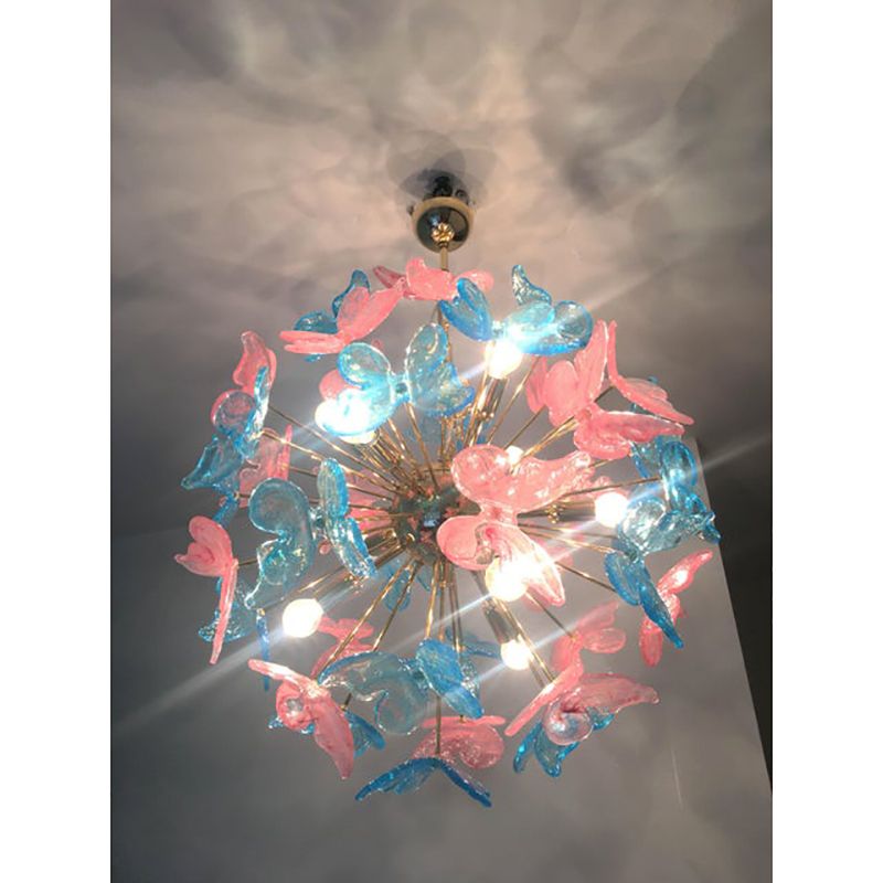 Contemporary Butterfly Sputnik Murano Glass Italian Handmade Chandelier photo Lighting
