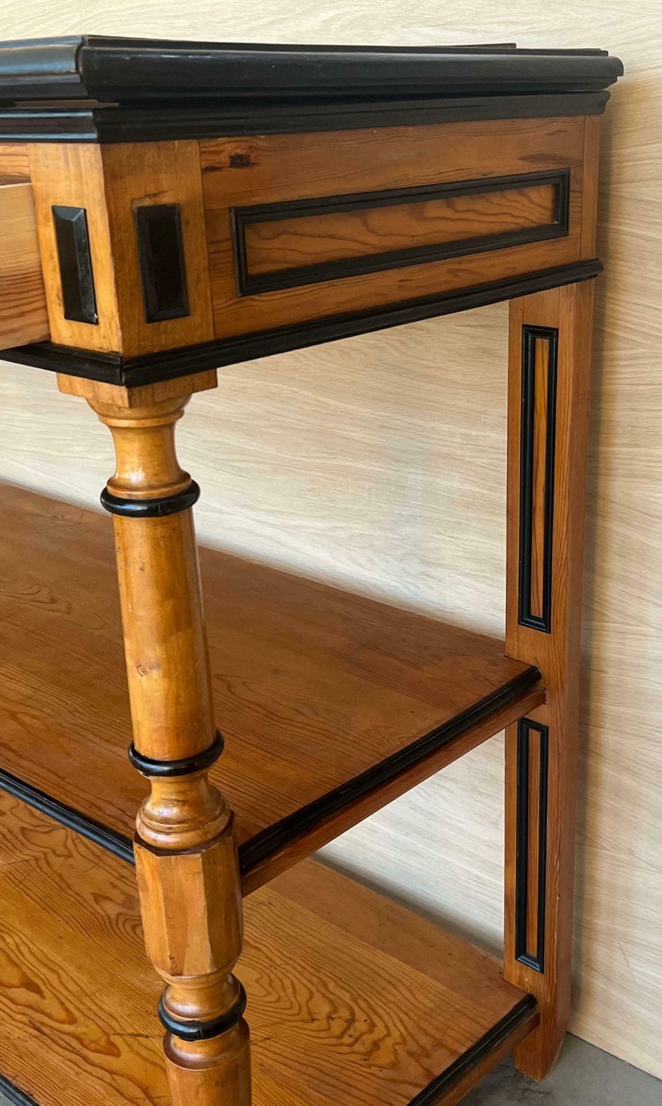 photo furniture Early 20th C English Lemontree Three Tier Server Or Buffet With Drawers