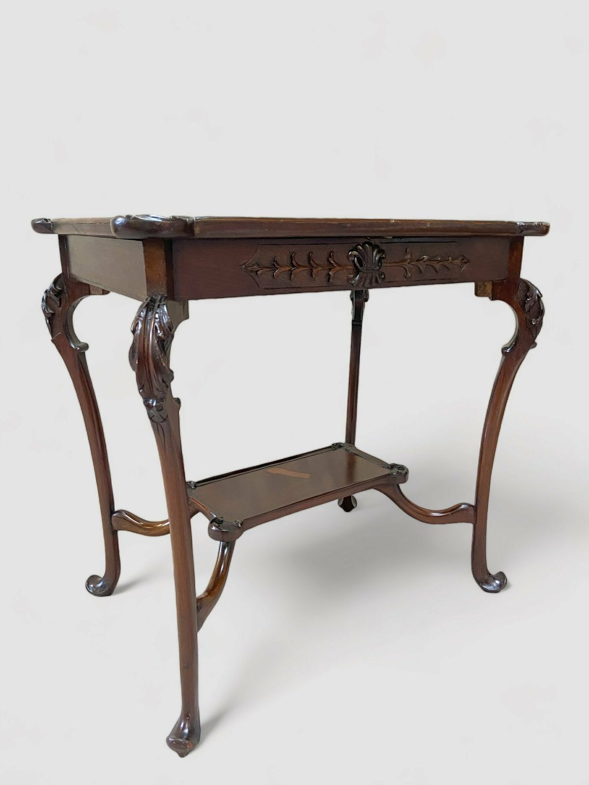 Antique Side Table / English, Edwardian Circa 1910 / Carved Details / Free Delivery photo vinterior
